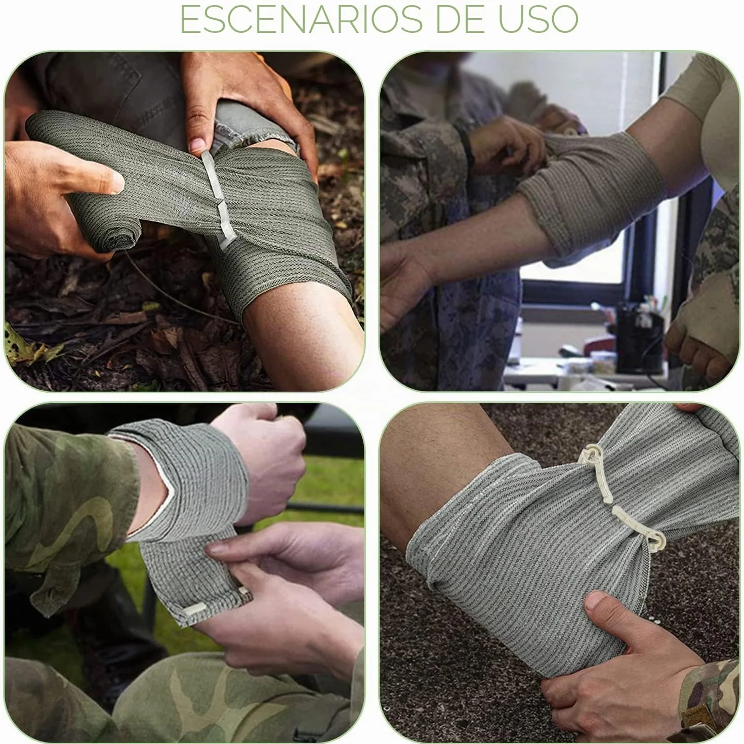 Israeli Vendaje Hemostático 6 Pulgadas Vendaje de Emergencia 4 Piezas