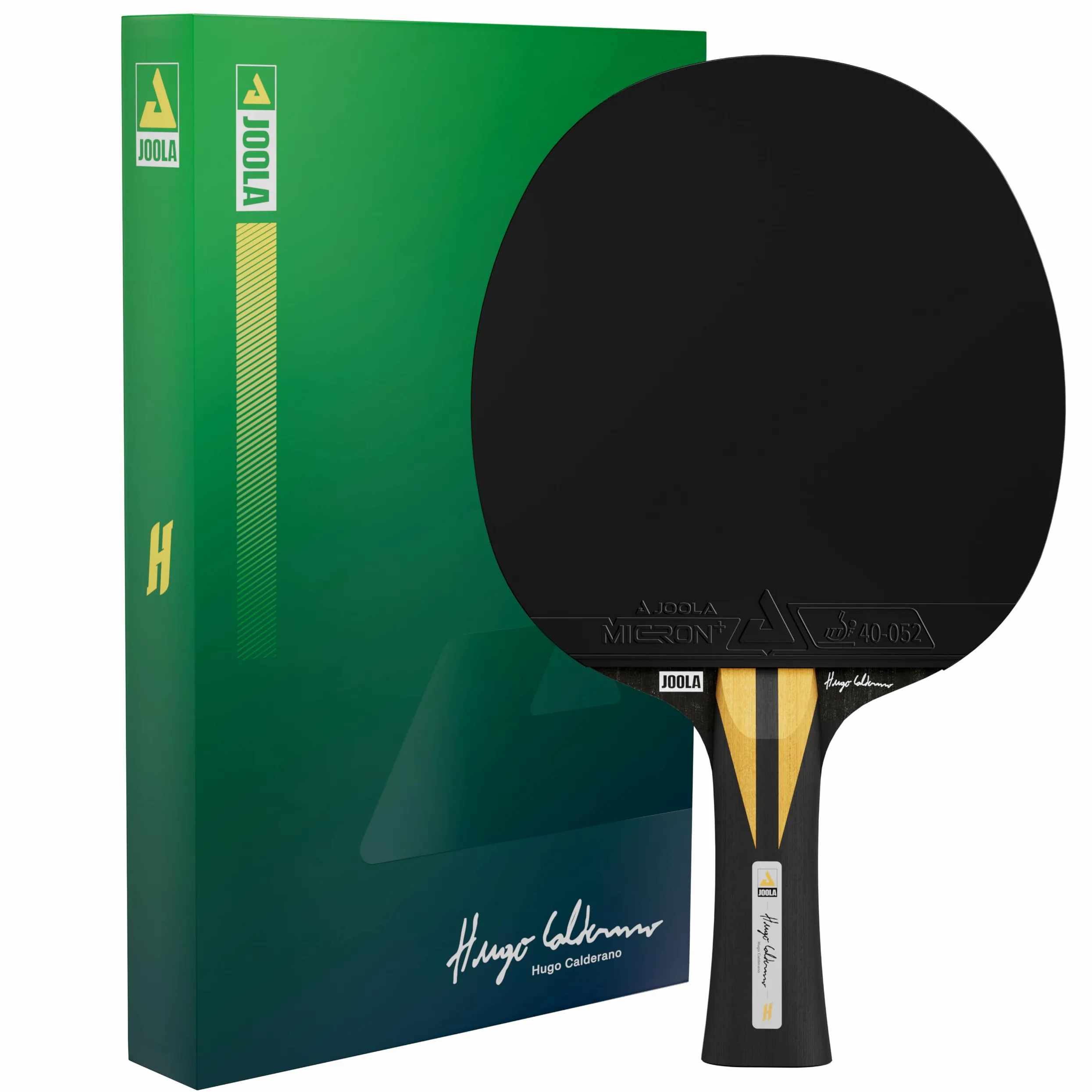 JOOLA Hugo Calderano Infinity Carbon - Raqueta de tenis de mesa (fibra de carbono 3K, con revestimiento de micron)