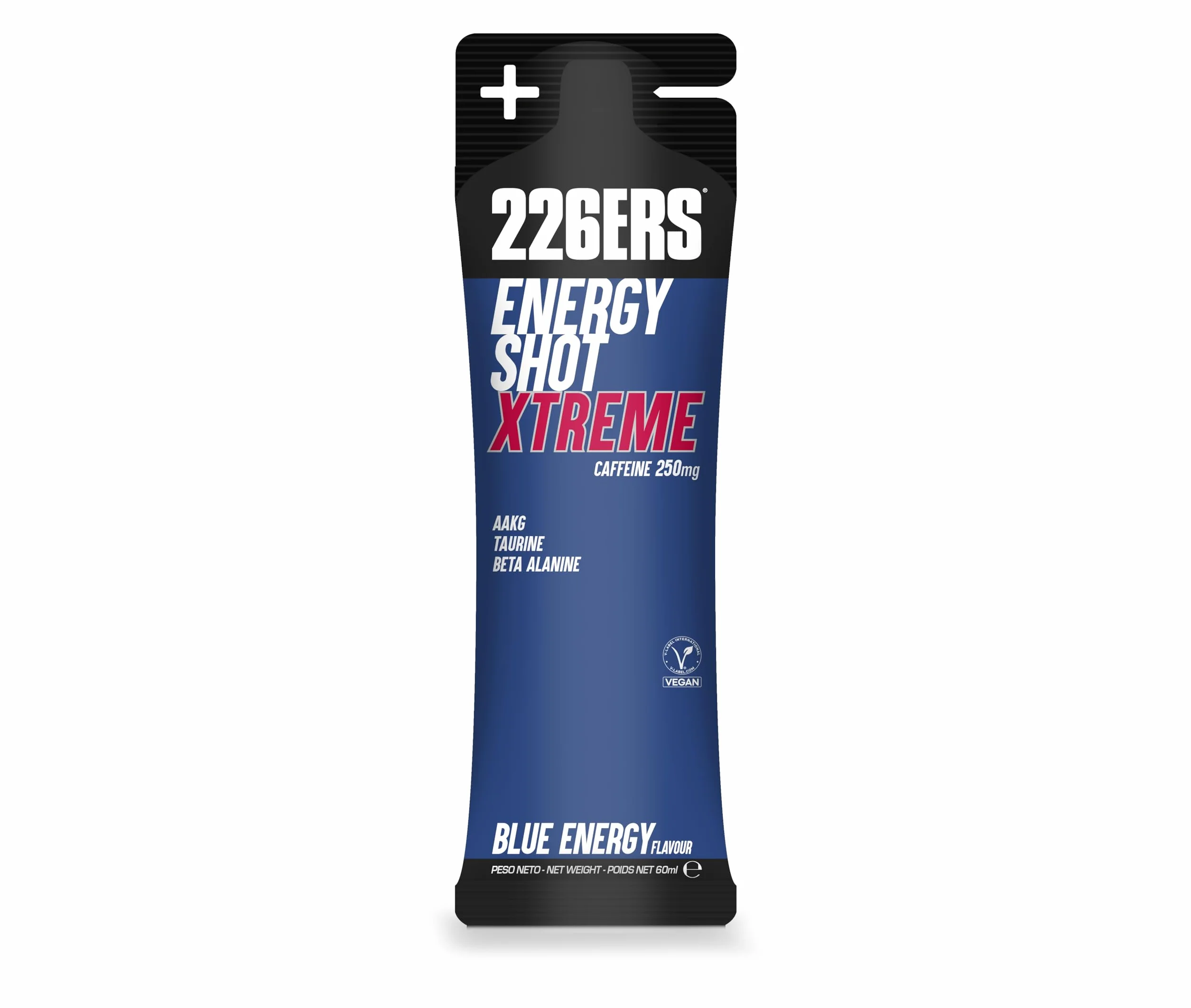 226ERS Energy Shot Extreme Sabor Blue Energy 60 ml Suplemento Alimenticio con Beta Alanina Taurina Arginina Cafeína