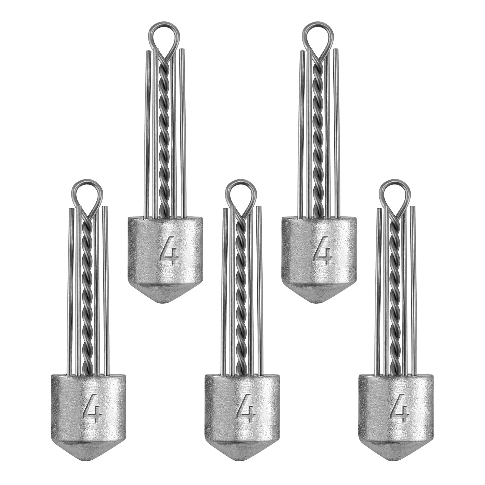 Dr.Fish Paquete de 5 plomos de pesca Sputnik de araña, 1 oz a 8 onzas, para agua salada, surf, pesca, pesca en la playa, pesca en el mar, soporte inferior