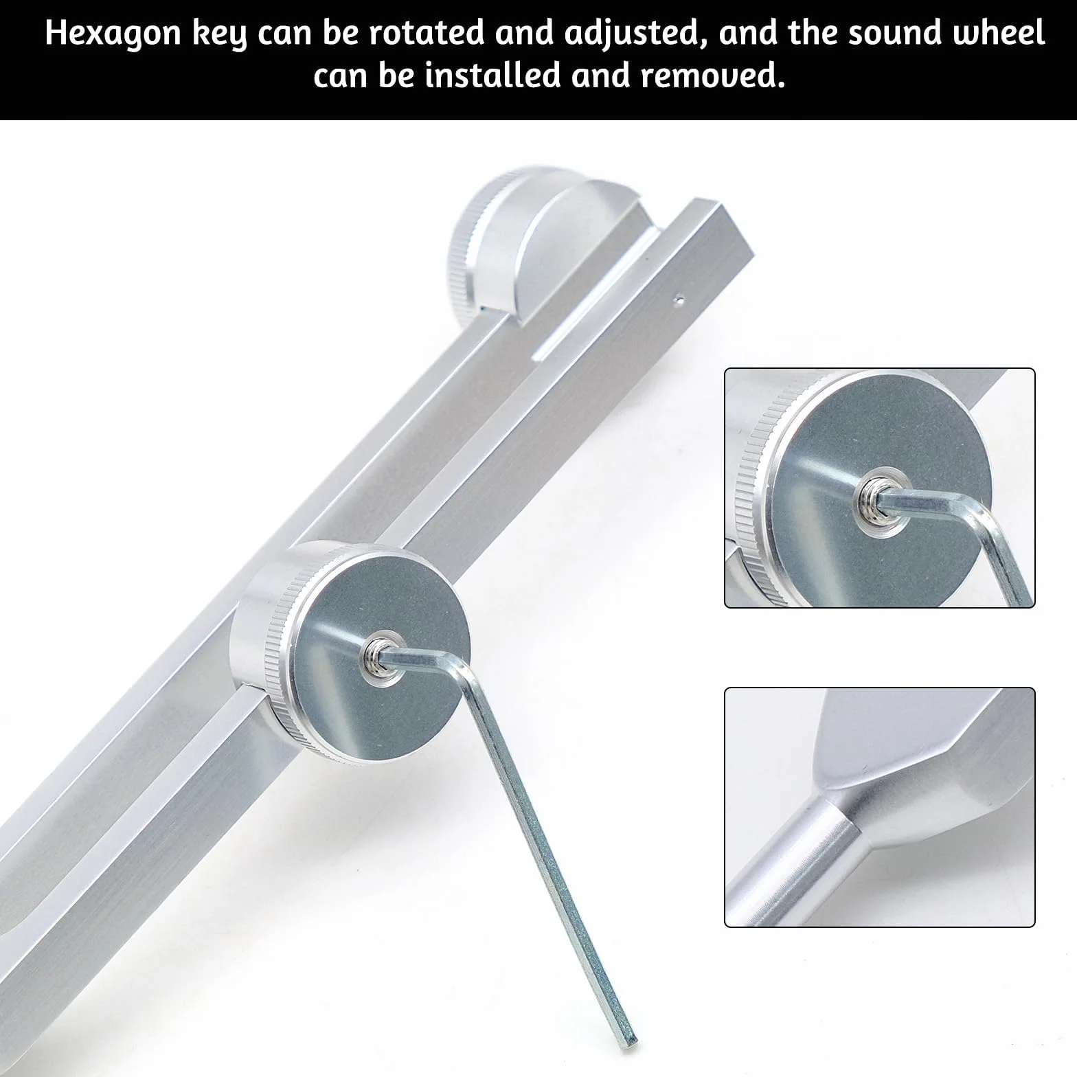Diapasón estándar de 128 Hz, aleación de aluminio, con martillo de silicona y bolsa, para terapia de sonido