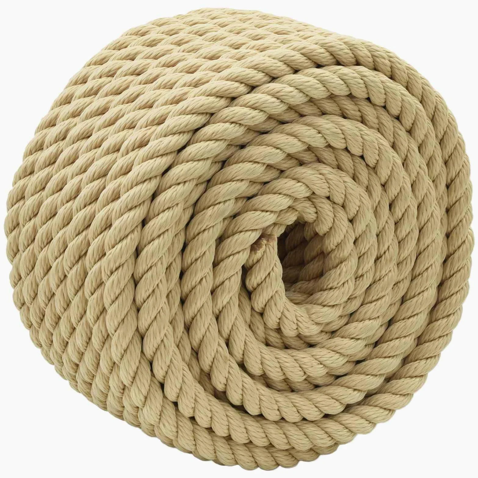 Cuerda de barco 50 m 2 cm natural PP | Flotador ligero, nudo fácil, para vela, camping, tender la colada, resistente a la intemperie