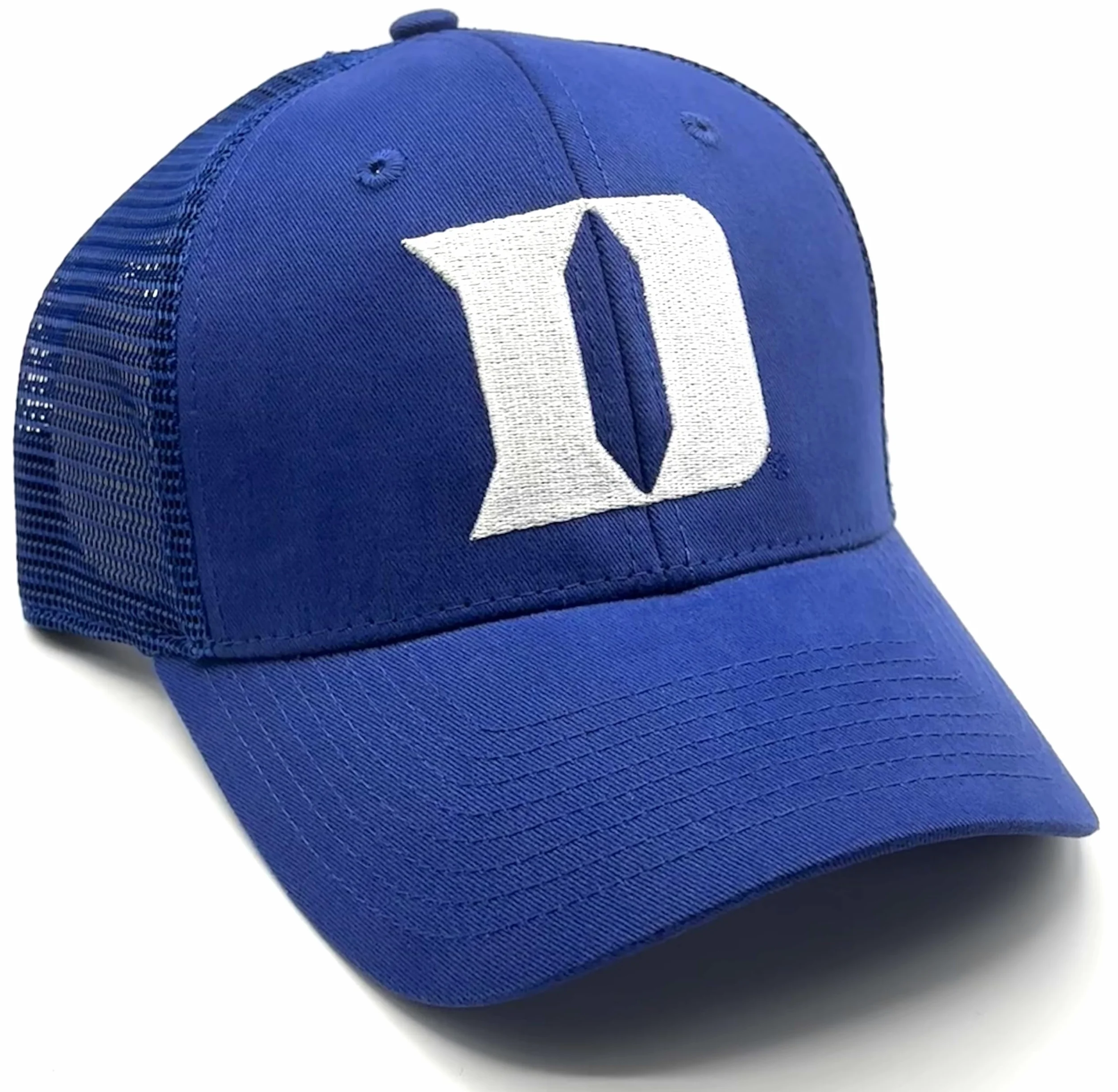 Gorra deportiva de malla con licencia oficial de Duke con logotipo del equipo primario bordado azul/blanco, gorra deportiva ajustable, Varios colores, talla única