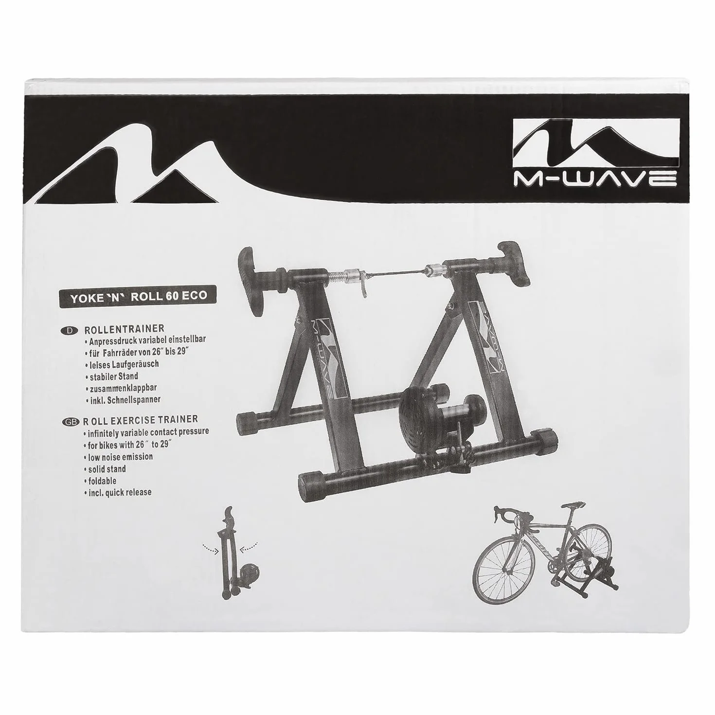 M-Wave 659686.0 Rodillo para Entrenamiento, Unisex Adulto, Negro, Única