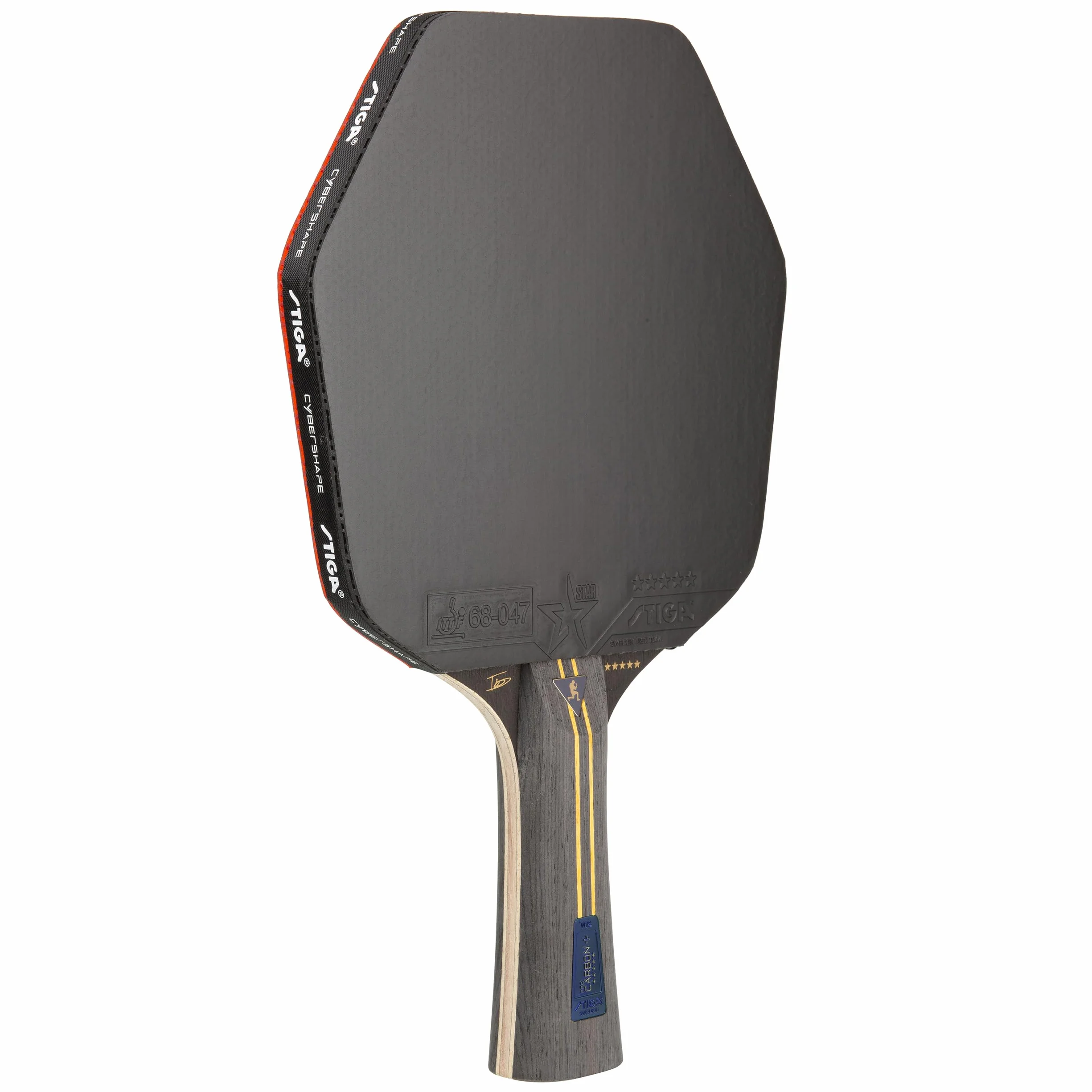 STIGA Pro Carbon Plus Cybershape Truls Edition Pala de Tenis de Mesa, 5 Estrellas; Sweet Spot Optimizado más Grande, Touch Carbon Technology, Goma STAR5 Aprobada por la ITTF, para Jugadores Ofensivos
