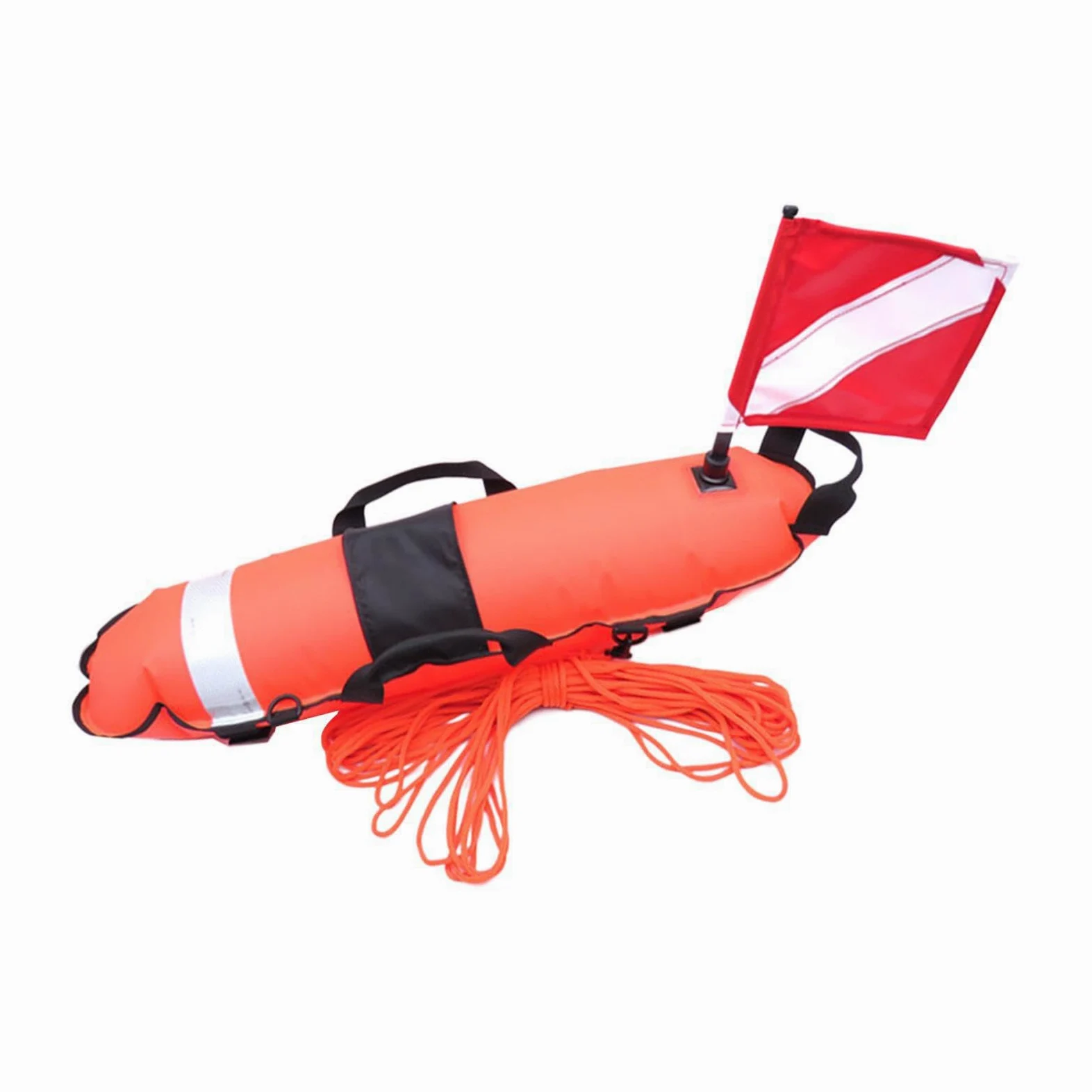 Boya de Buceo fiable, Equipo Esencial para buceadores y apneístas. Resistente y portátil. Boya de Buceo con inflado para señal de Seguridad en el