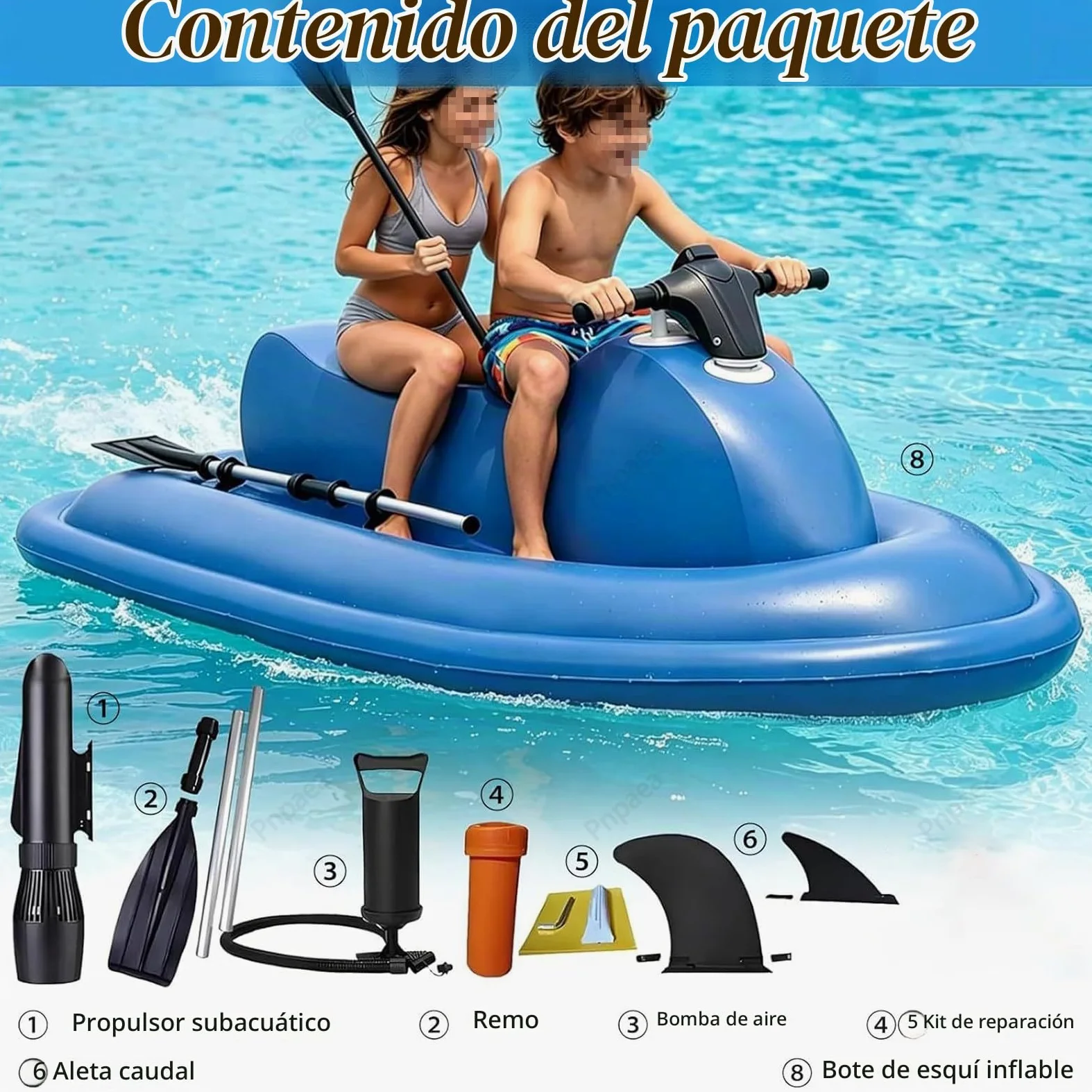 Motor 500w/700w Brushless Moto De Agua Hinchable, Propulsor AcuáTico, Lancha Hinchable Electrica,Potente HéLice para Surf, Pesca Y Buceo para Adulto A