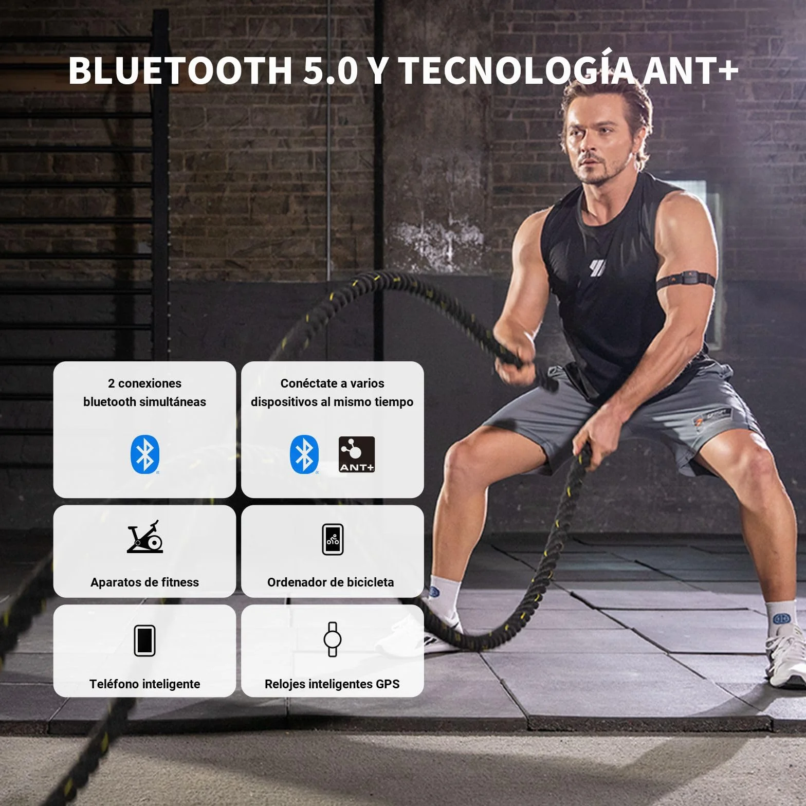 COOSPO HW9 Pulsómetros HRV Zona de Frecuencia Cardíaca Banda Bluetooth5.0 Ant+ IP67 Impermeable Heart Rate Monitor Bracelet