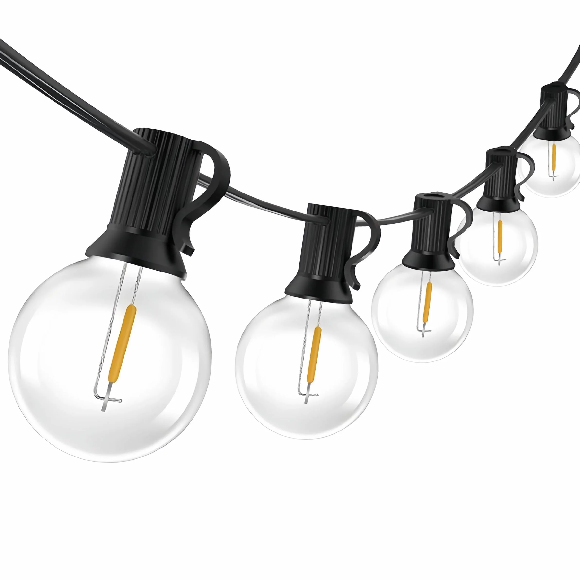 Guirnalda Luces Exterior 15M G40 LED IP44 2700K Blanco Cálido Impermeable Enchufable para Jardín Patio Fiesta