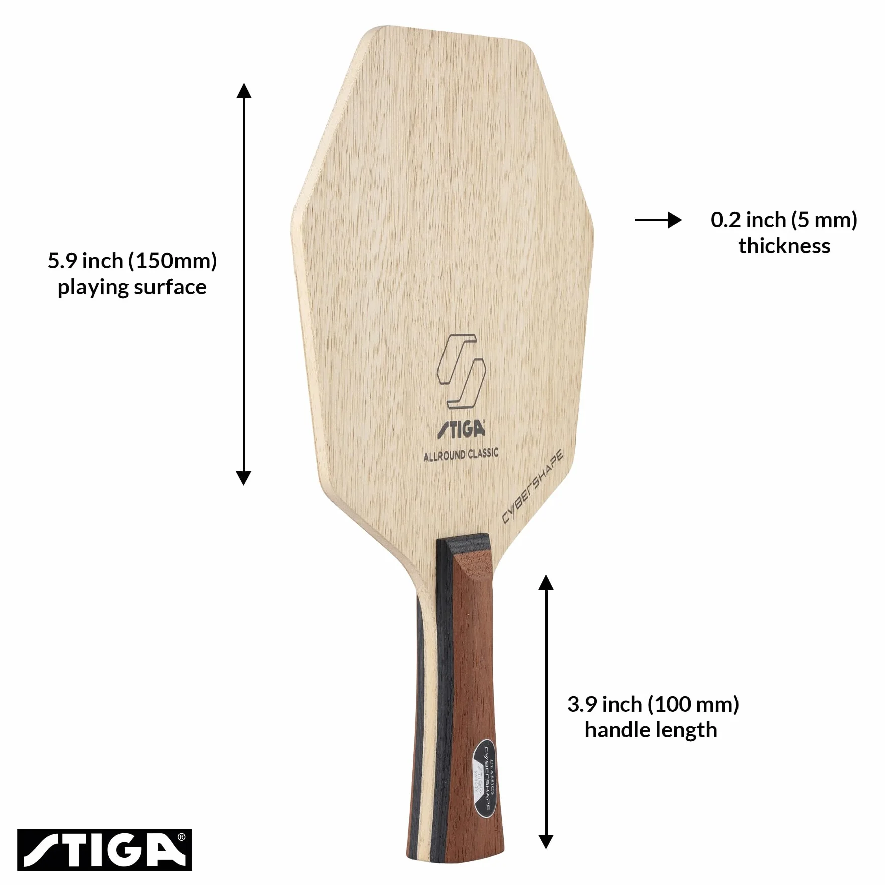 STIGA Cybershape Allround Classic Hoja de tenis de mesa madera