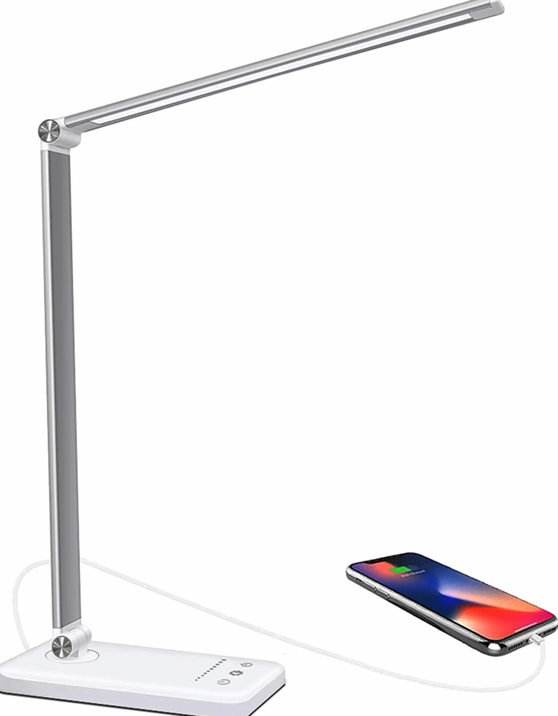 Lámpara Escritorio LED Recargable USB 2000mAh Plegable Control Táctil 5 Modos Brillo 52 SMD