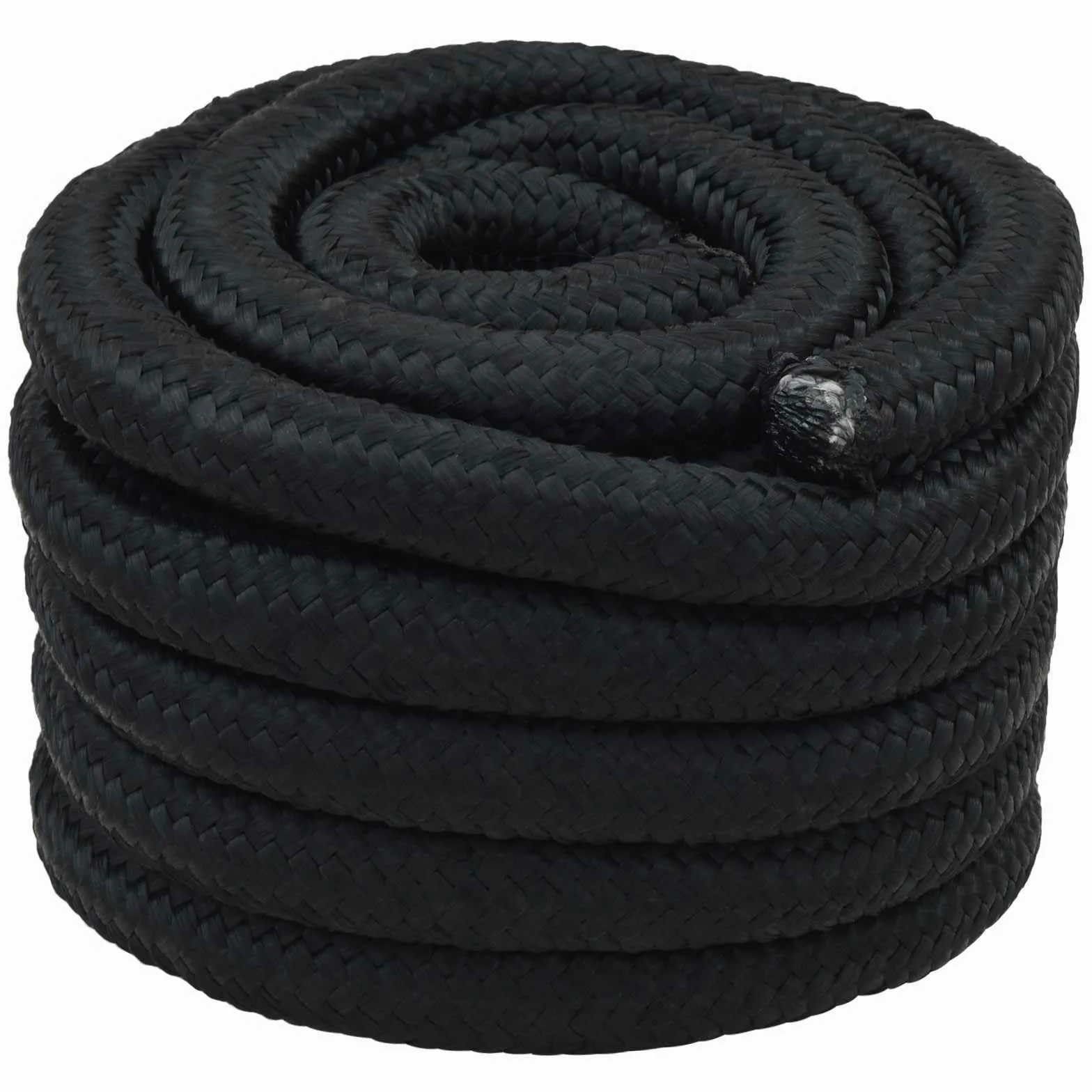 Cuerda de polipropileno para barco, 10 m de largo, 3 cm de diámetro, color negro, flotante y resistente a la intemperie para vela, navegación, yachting, camping, para asegurar y tensar