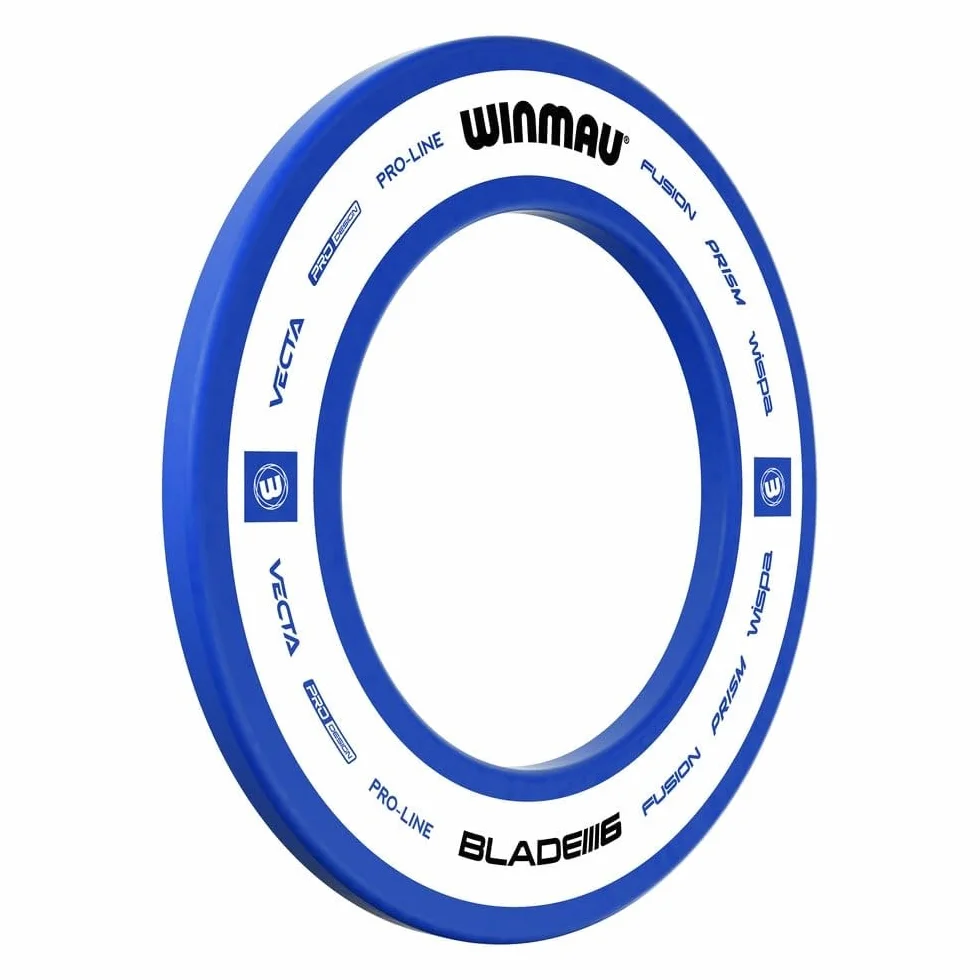 WINMAU Anillo envolvente para tablero de dardos Pro Line 1.0 y 2.0 rojo, azul, negro y blanco, protector de pared