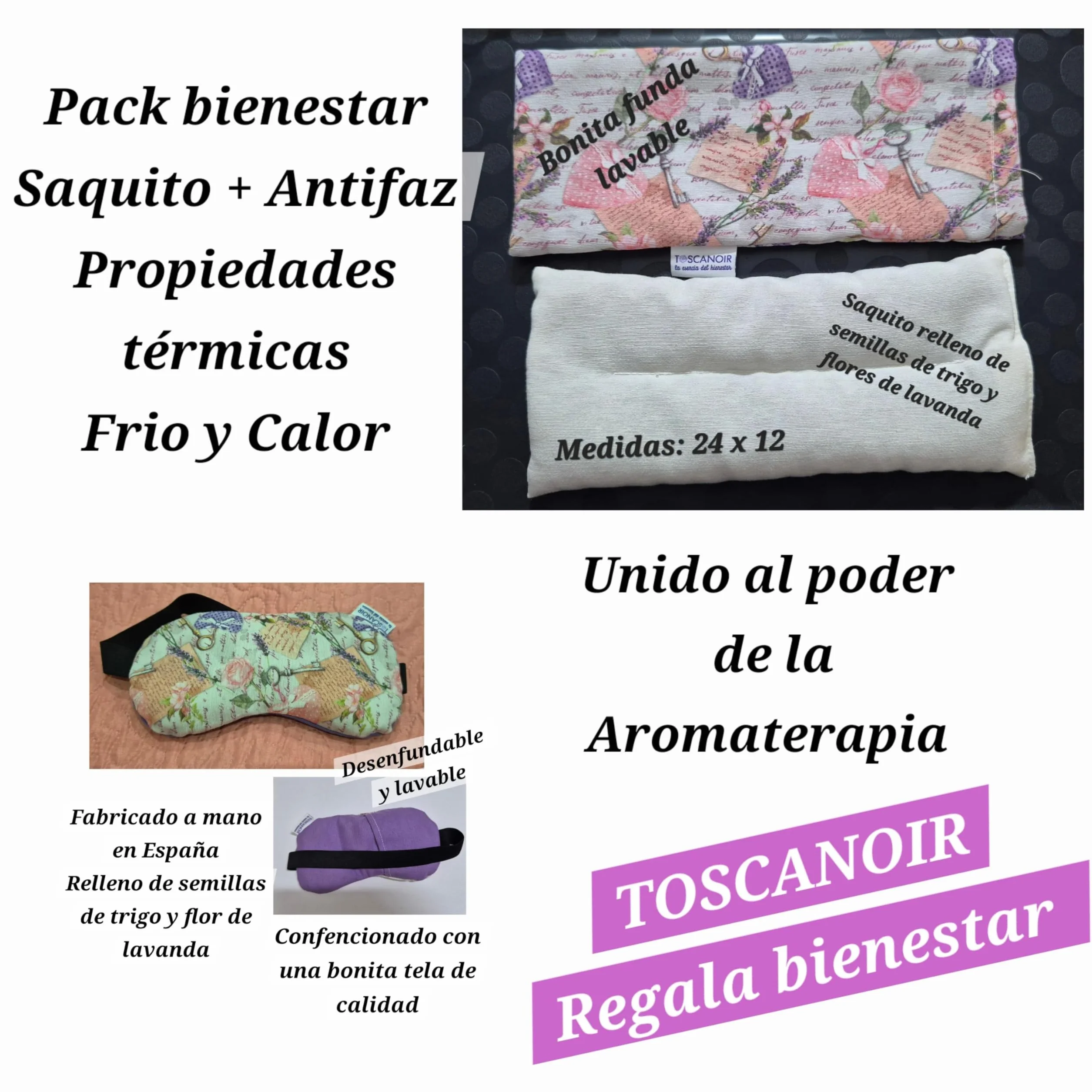 Saquito de Semillas y Antifaz Térmico Microondas