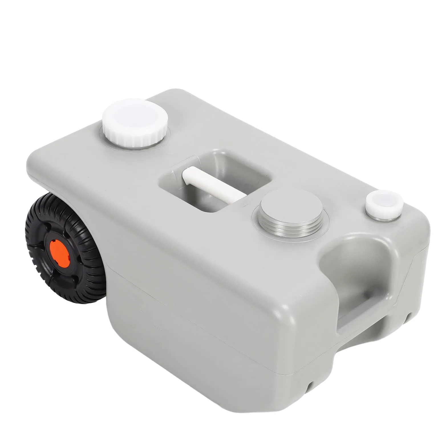 Keenso Tanque Portátil de Retención de Desechos para Vehículos Recreativos, Tanque de Mano de HDPE, de Agua de 25 Litros con Poleas y Agarre, Gran Capacidad para Almacenamiento de Agua para Acampar en