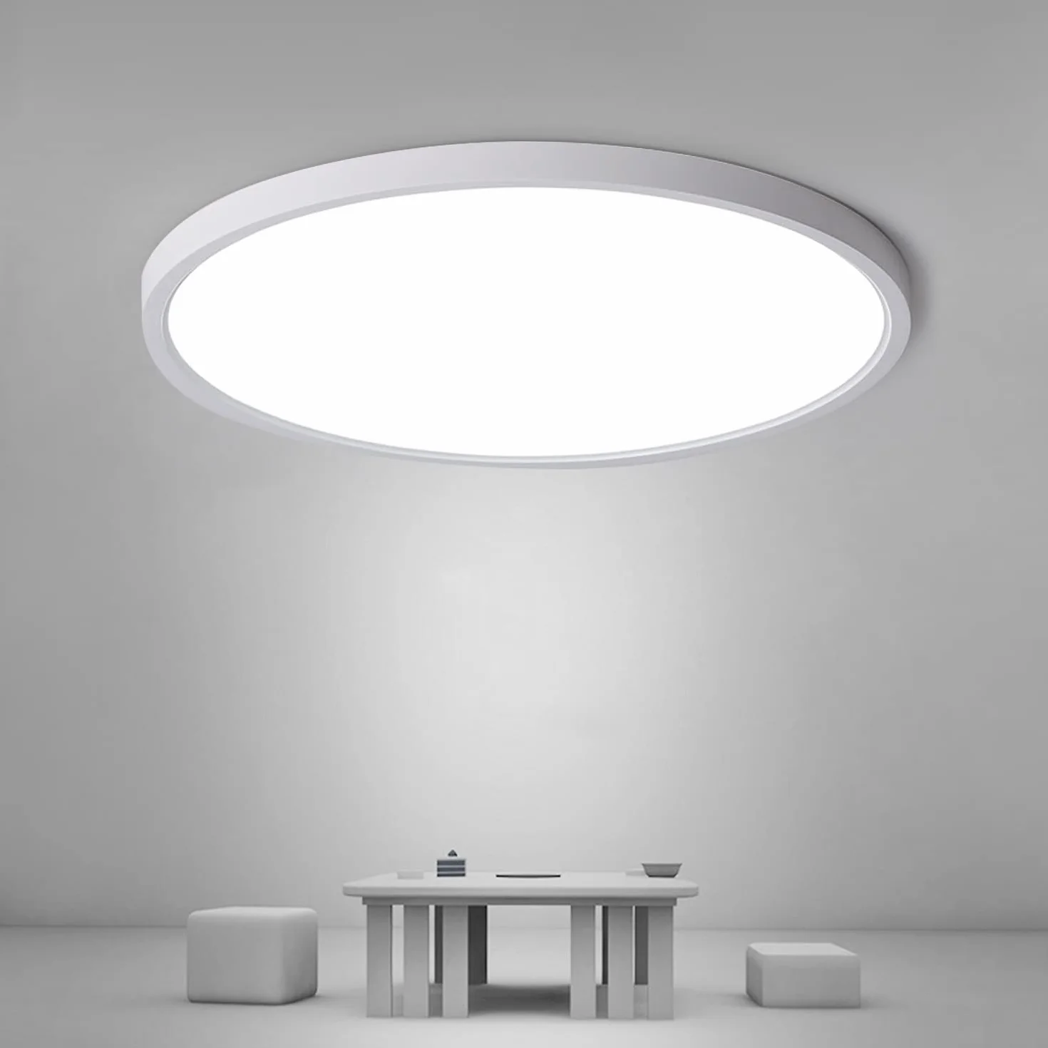 Osairous Plafon LED Techo Ø30cm 24W IP44 6500K 2160LM Luz Blanca Fría