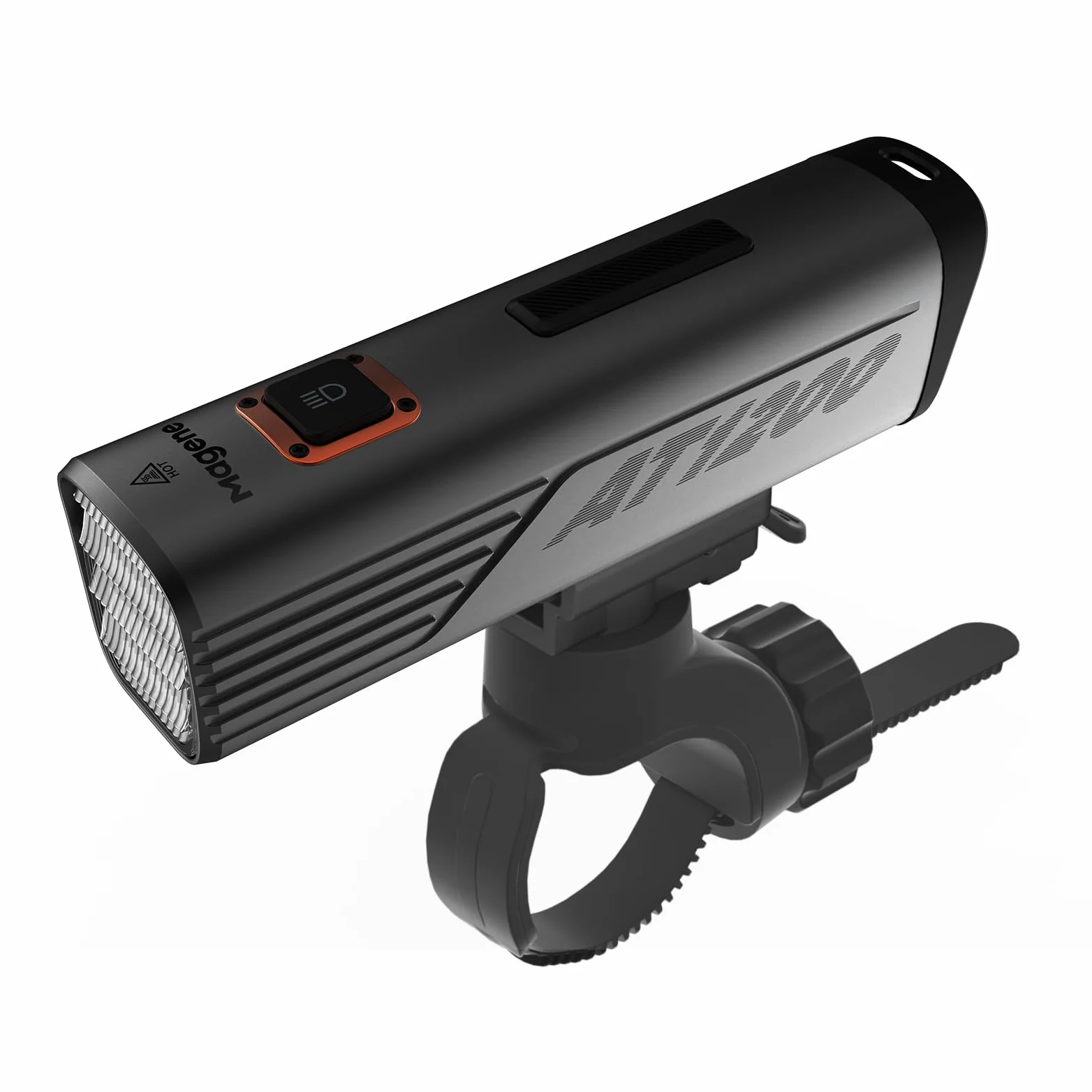 Magene Luz Delantera Inteligente para Bicicleta 1200/1600 Lúmenes, Modos de Luz Personalizados, Recargable/Descarga Tipo C, Linterna de Ciclismo Impermeable IPX6 de 5000 mAh para Carretera MTB