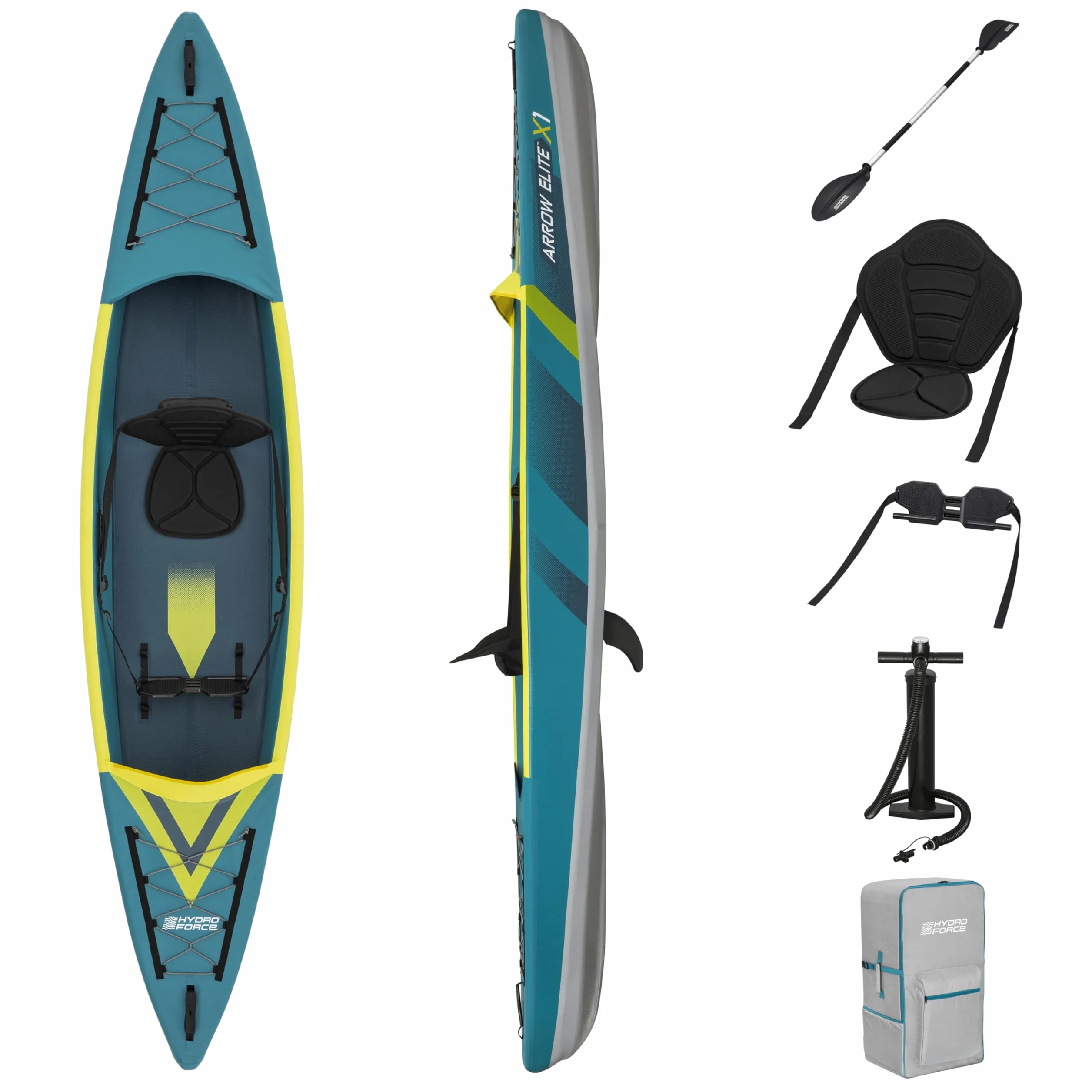 Bestway Juego de Kayak Arrow Elite X1 de 12'' x 29" x 12"/3.65 MX 73 cm x 30 cm