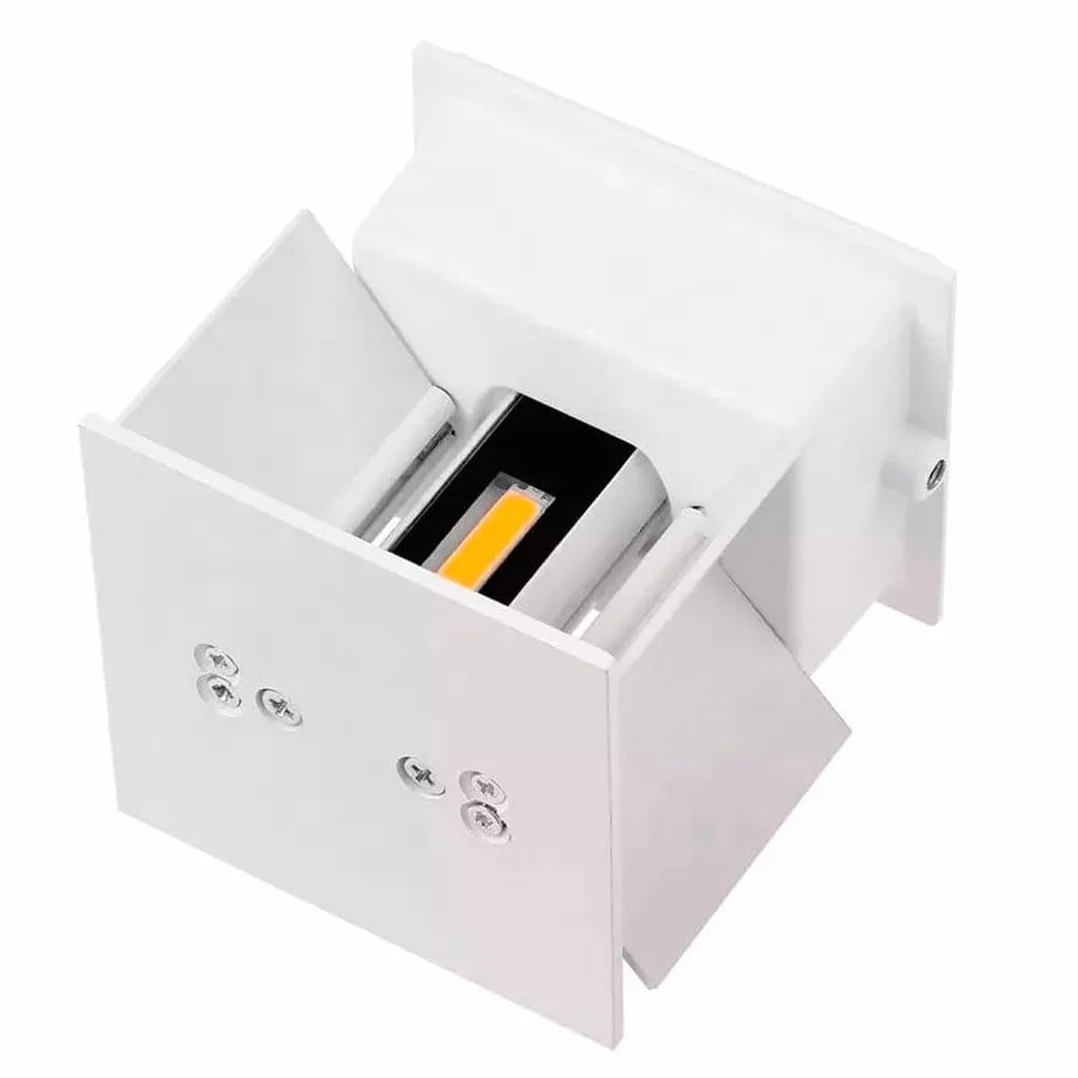 Ledme Aplique de pared Negro LED 6W 3000K Blanco cálido haz de luz ajustable IP54 Impermeable
