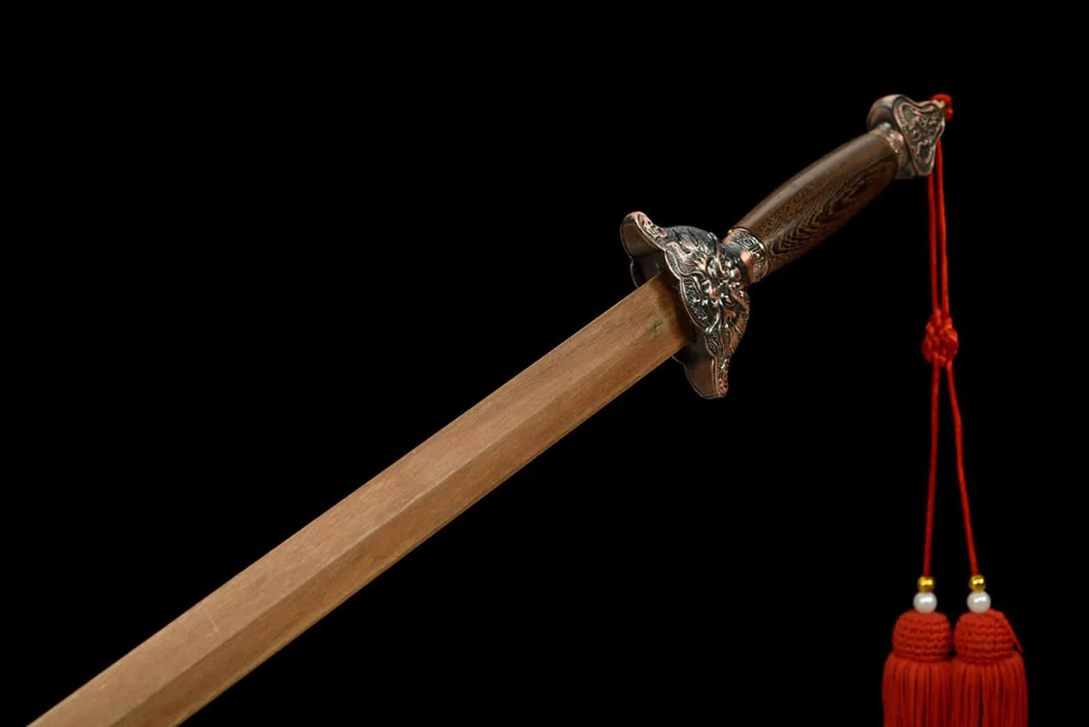 Espada de Tai Chi 102 cm madera sándalo natural con vaina madera maciza Bokken para entrenamiento Kendo