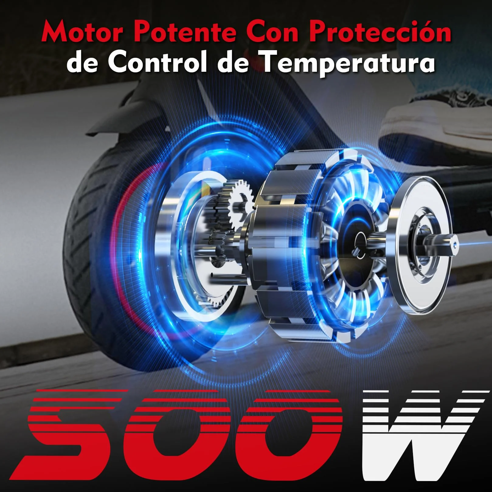 iScooter 8.5" Patinete Eléctrico Adultos Homologado DGT, 500W Motor, Autonomía De 20-25 KM, Máxima 25KM/H, Timbre, App, Frenado Doble, Plegable, Carga 120 KG, 13 KG