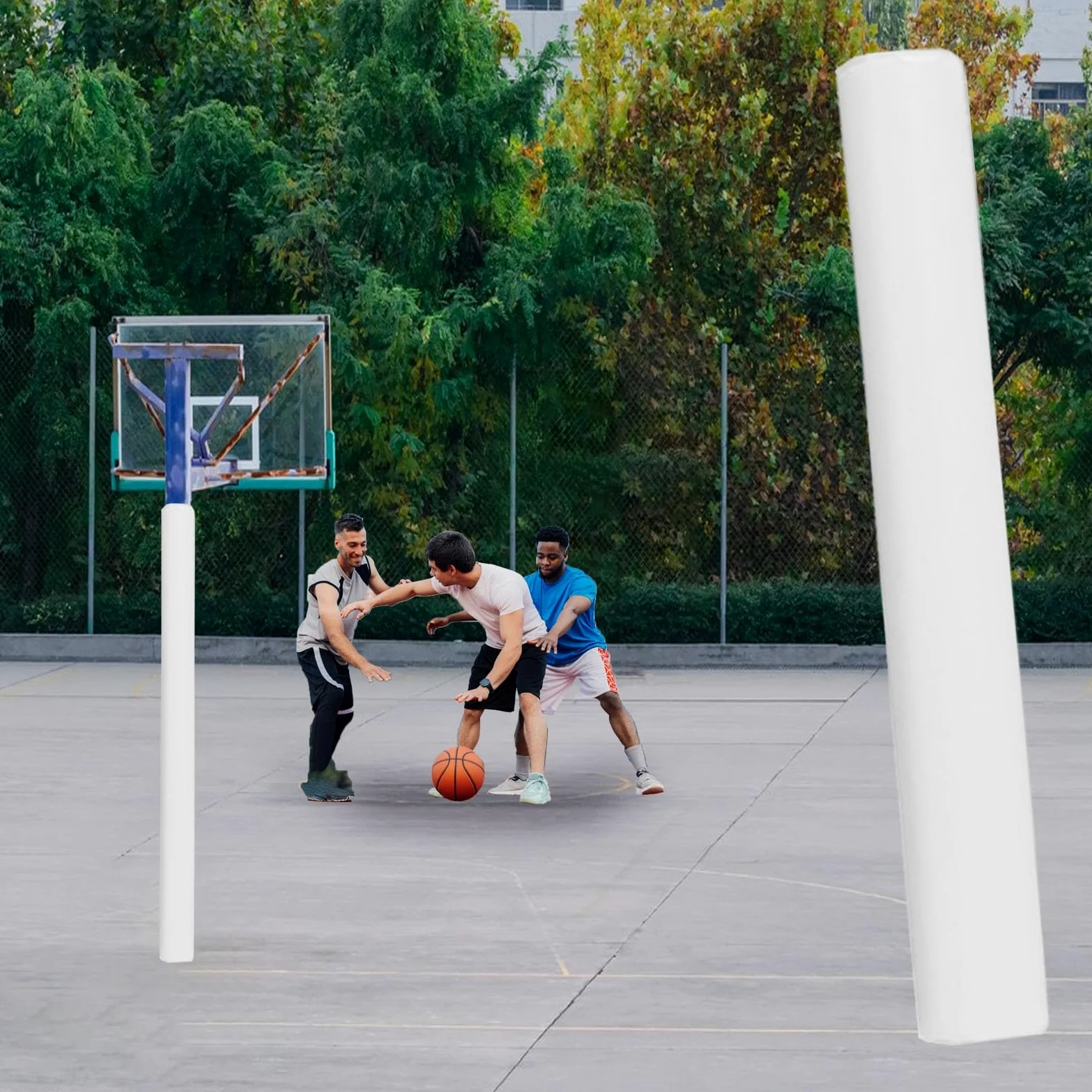 Envoltura acolchada para bastón de baloncesto y bastones redondos de 3 a 10 pulgadas, cubierta suave y duradera para vigas y columnas de soporte de metal