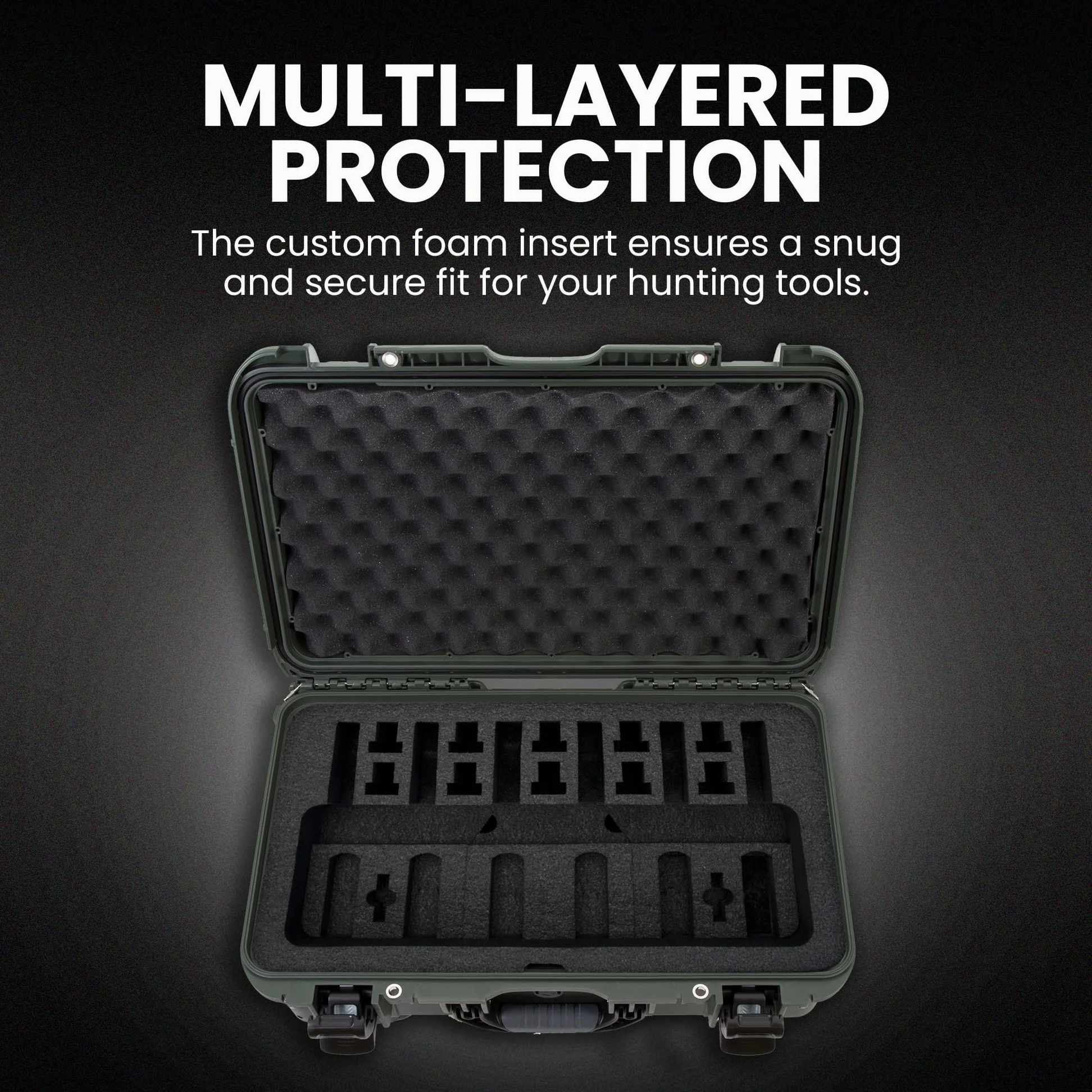 Nanuk 935 - Funda Impermeable para Pistola con Inserto de Espuma para 6UP con Ruedas - 935-6UP6, Medium, Verde Oliva
