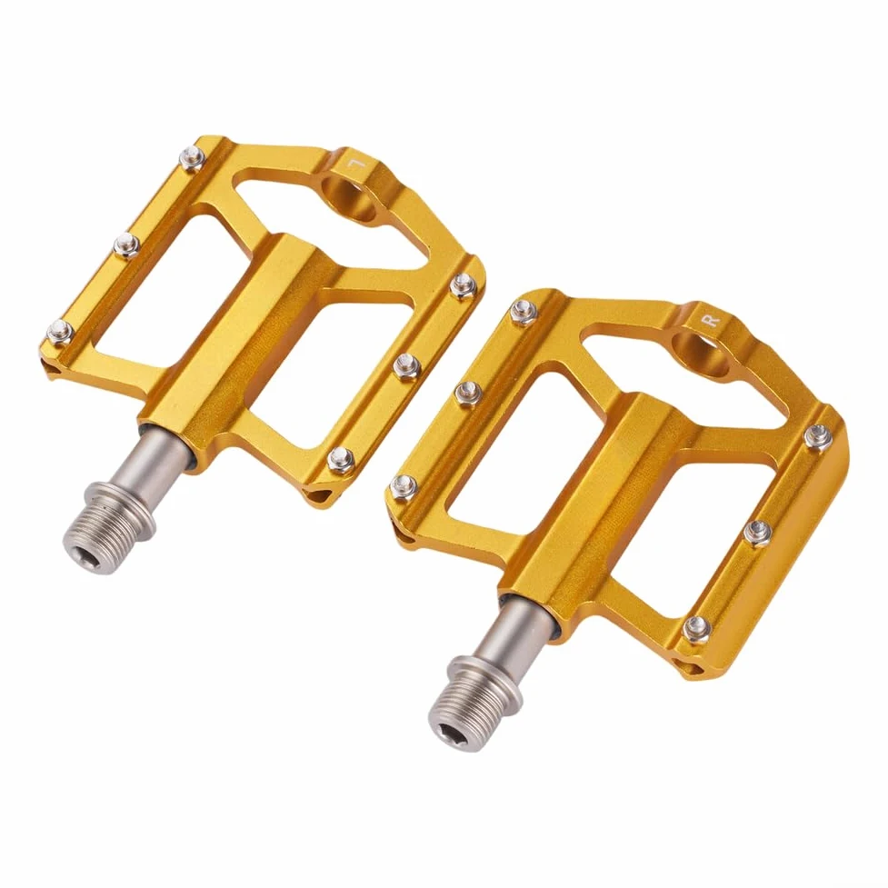 Pedales de bicicleta de montaña de 3 rodamientos, pedales de ciclismo antideslizantes, pedales para la mayoría de bicicletas, pedales plegables compactos para almacenamiento