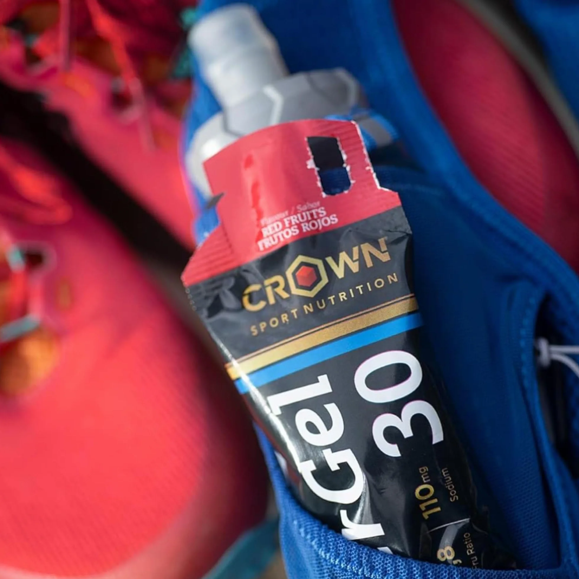 Crown Sport Nutrition HyperGel 30 Gel Energético Running Ciclismo 30 g Carbohidratos Cafeína 80 mg Sodio 110 mg Sin Aditivos Vegano