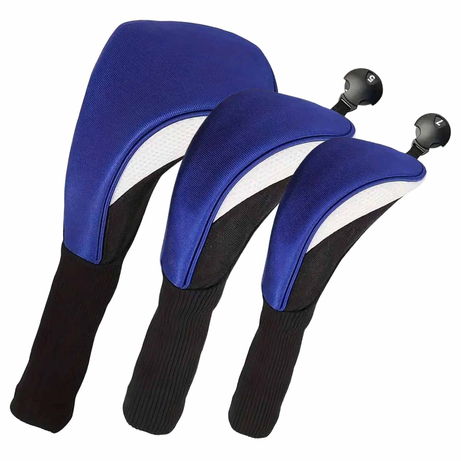 Juego de fundas protectoras para palos de golf, 3 piezas, diseño de cuello largo, para competición, viajes y entrenamiento al aire libre