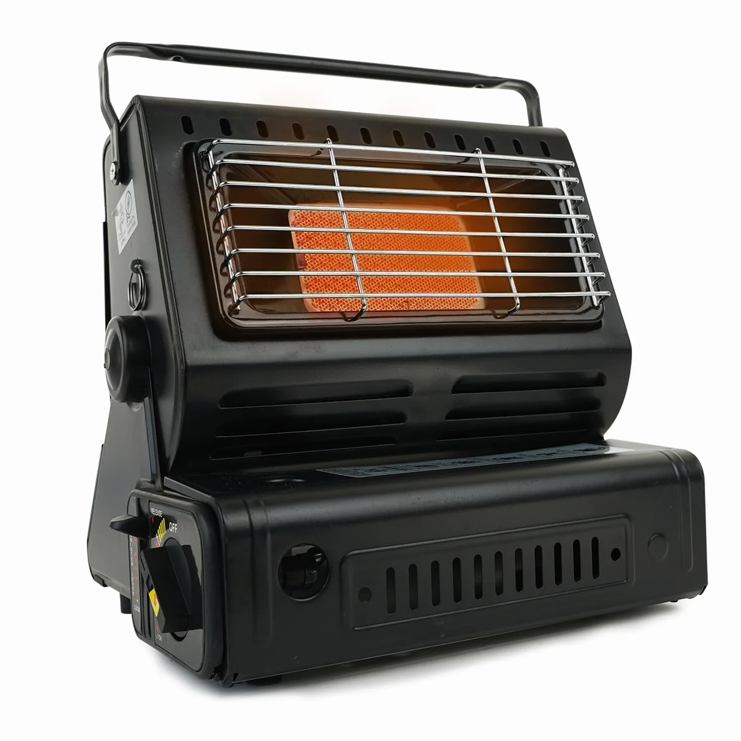 Calefactor & Estufa de gas - Incl. 20 bombonas de gas - Cocina a Gas - Calentador - Estufa de camping - Calentador de patio - Quemador - Placa vitrocerámica - Maletín de transporte