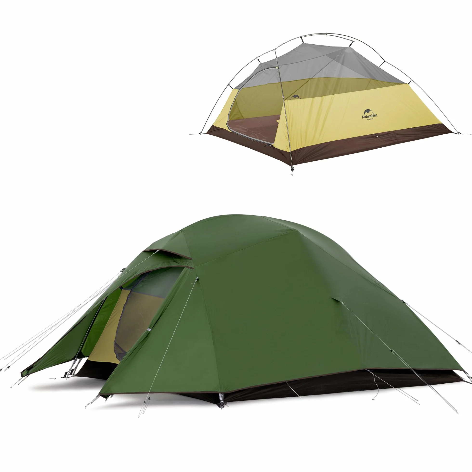 Naturehike Cloud-Up 3 - Tienda de campaña profesional ultraligera para 3 personas, mochileros, senderismo, camping, ciclismo