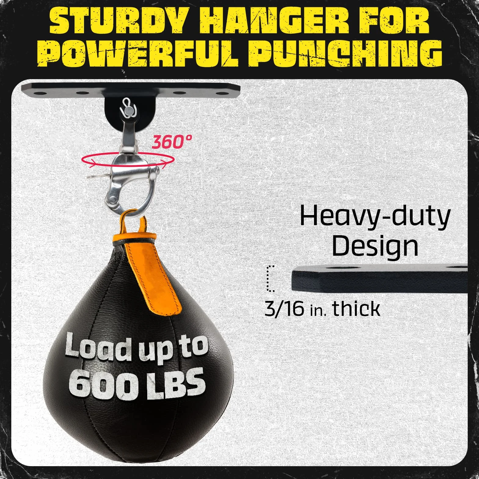 Heavy Bag Hanger,Wall Ceiling Mount Hook 360° Rotation
