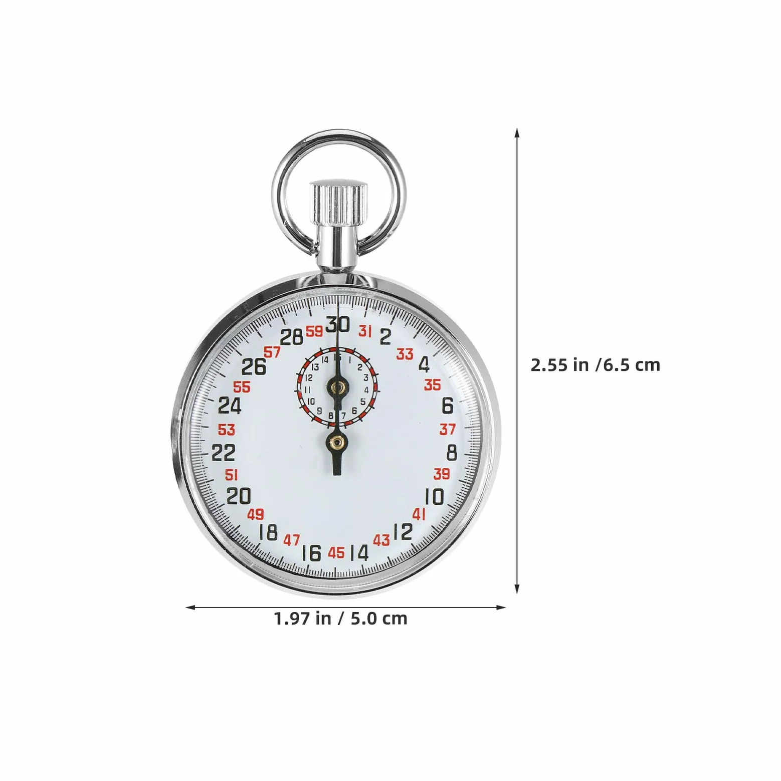 Cronómetro Mecánico de Mano de Metal para Deportes y Laboratorio de Física Temporizador Preciso para Árbitros Entrenadores y Eventos Deportivos