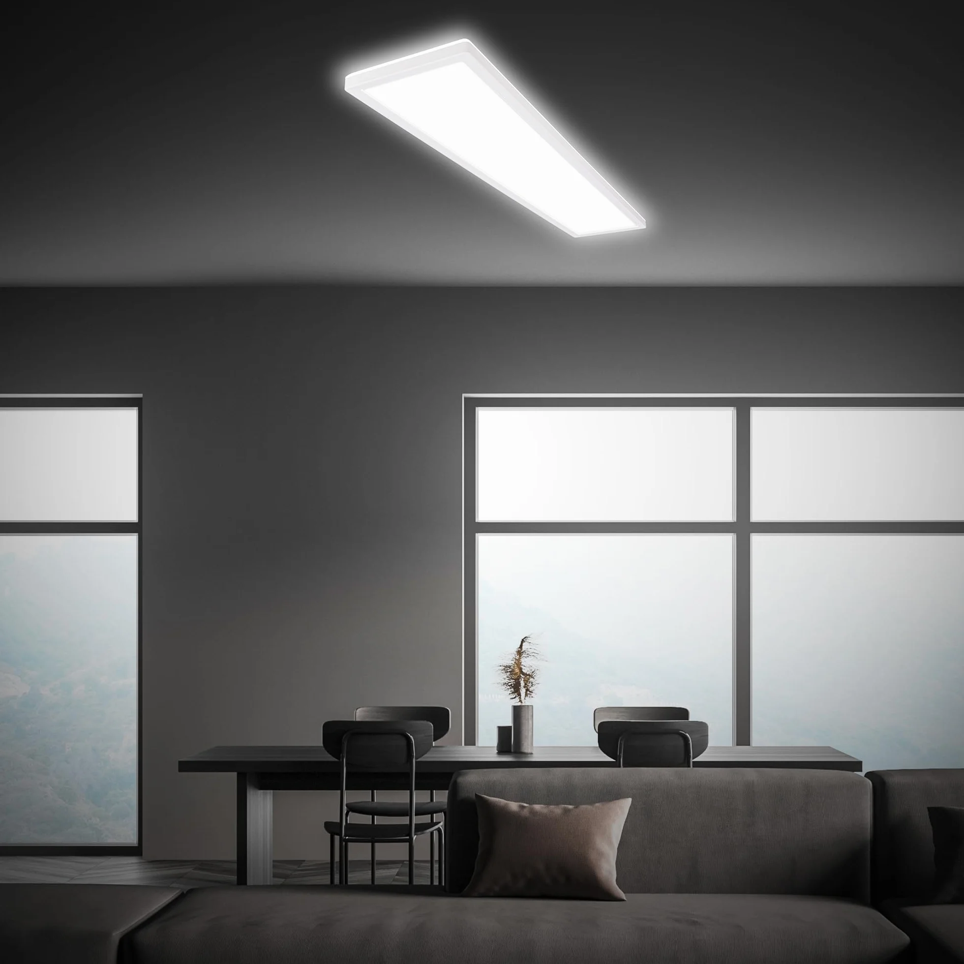 Briloner Plafón LED Ultra Plano 36W 4800 Lúm 98x20 cm Blanco