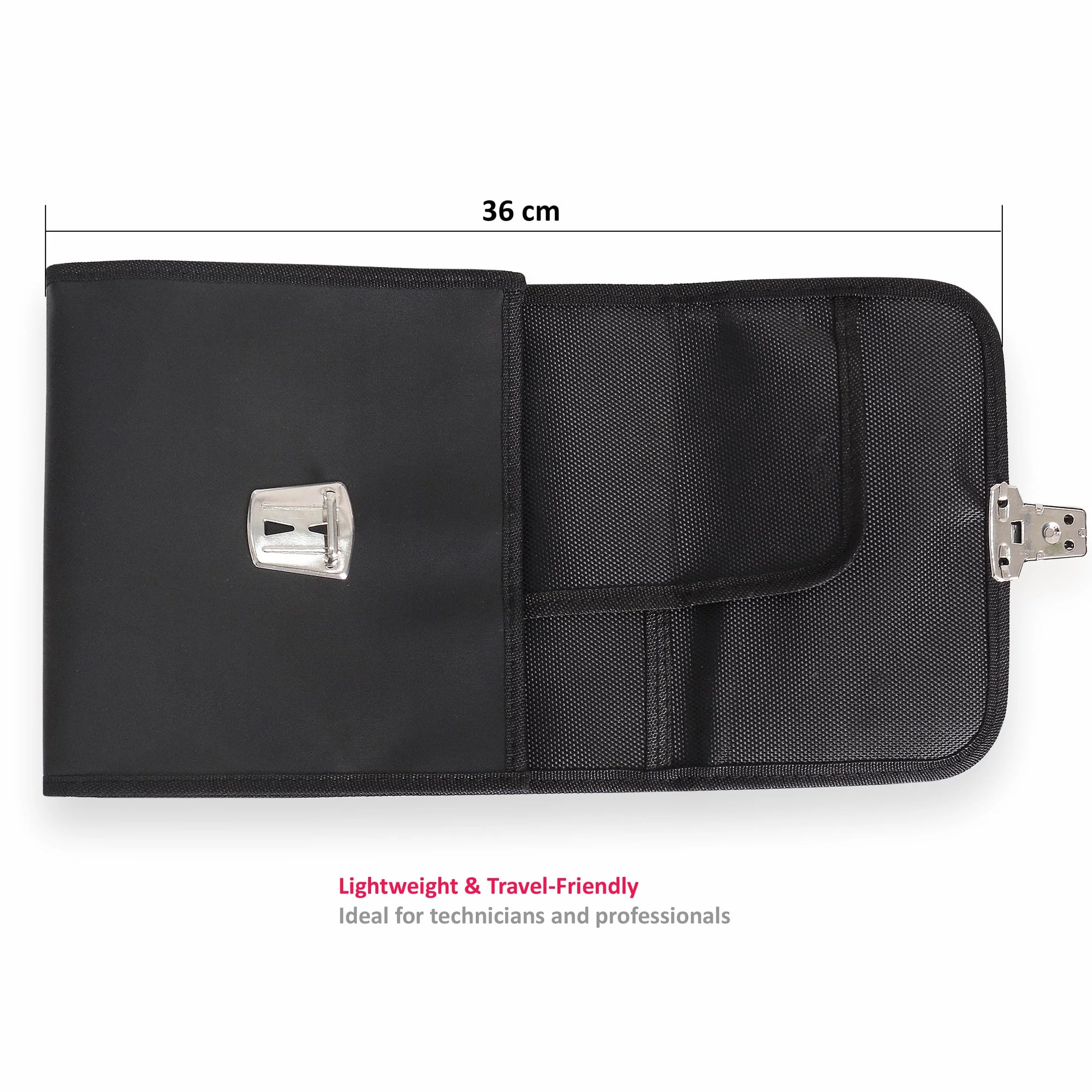Estuche para cuidado de los pies, bolsa vacía para manicura y pedicura, Negro, 13 x 19 cm