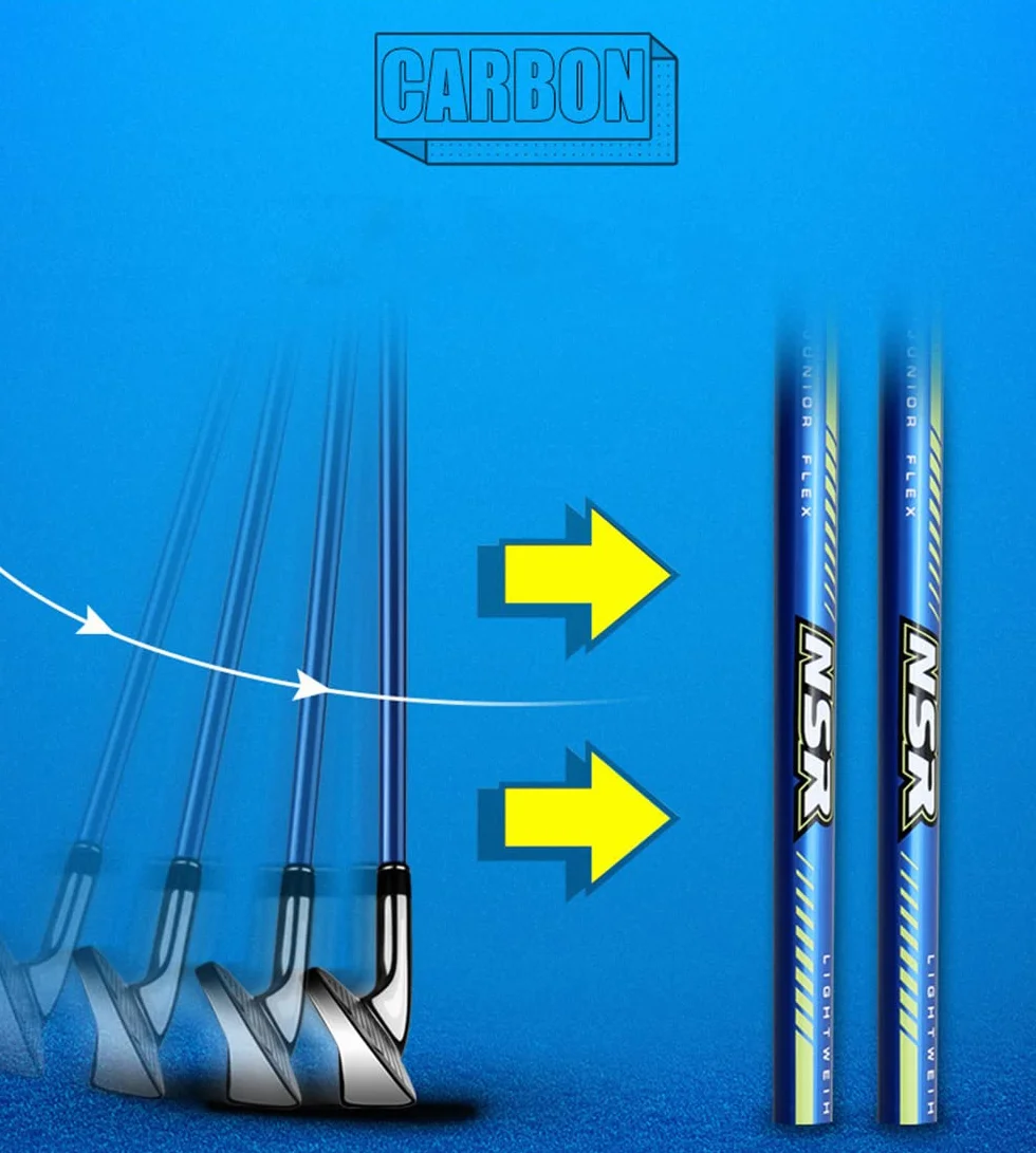 Plancha de Golf para niños # 7 Iron Ultra Light Arbon Shaft