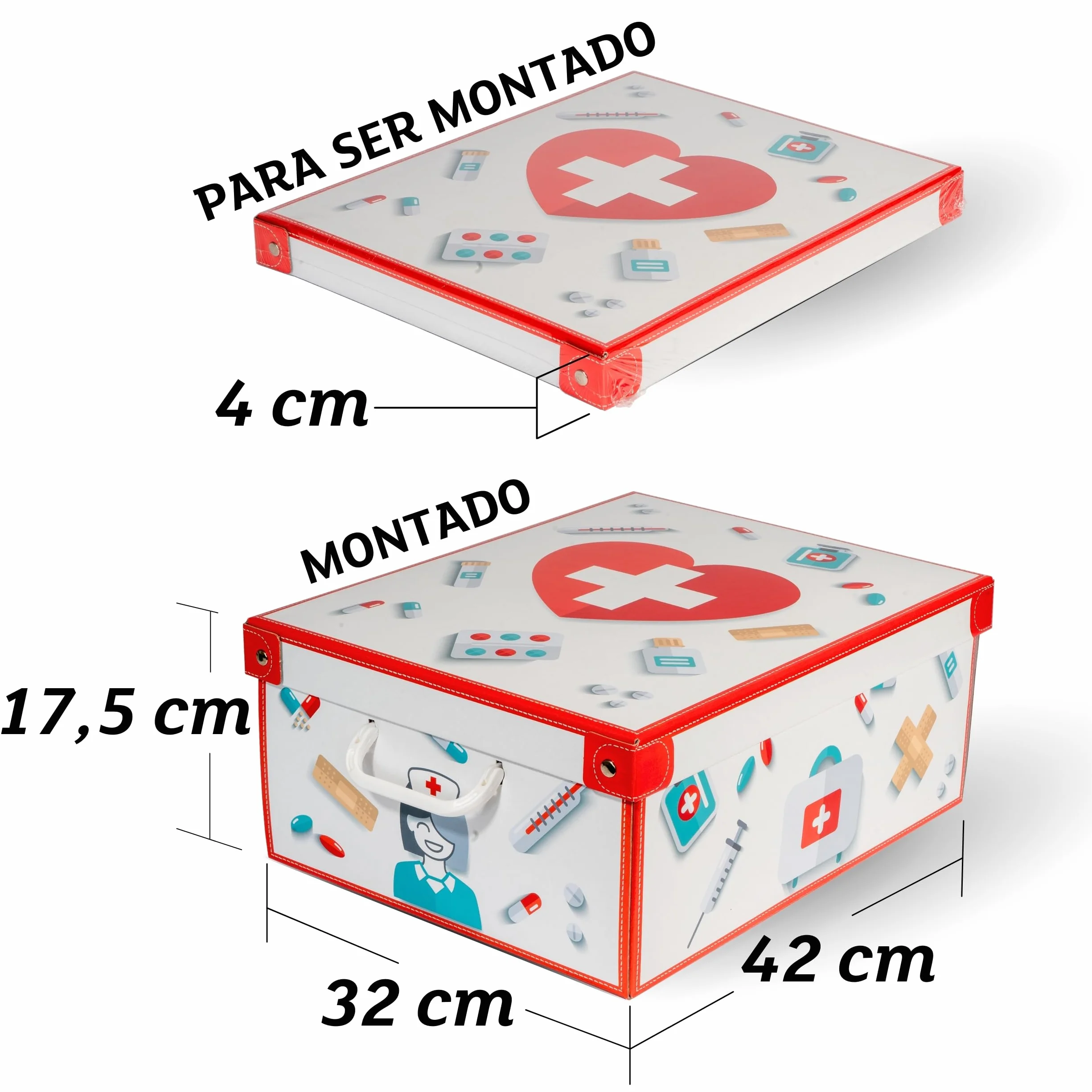 Lavatelli PHARMA ORGANIZER Caja Medicamentos Cartón Organizador Fármacos 32x42x17,5 cm