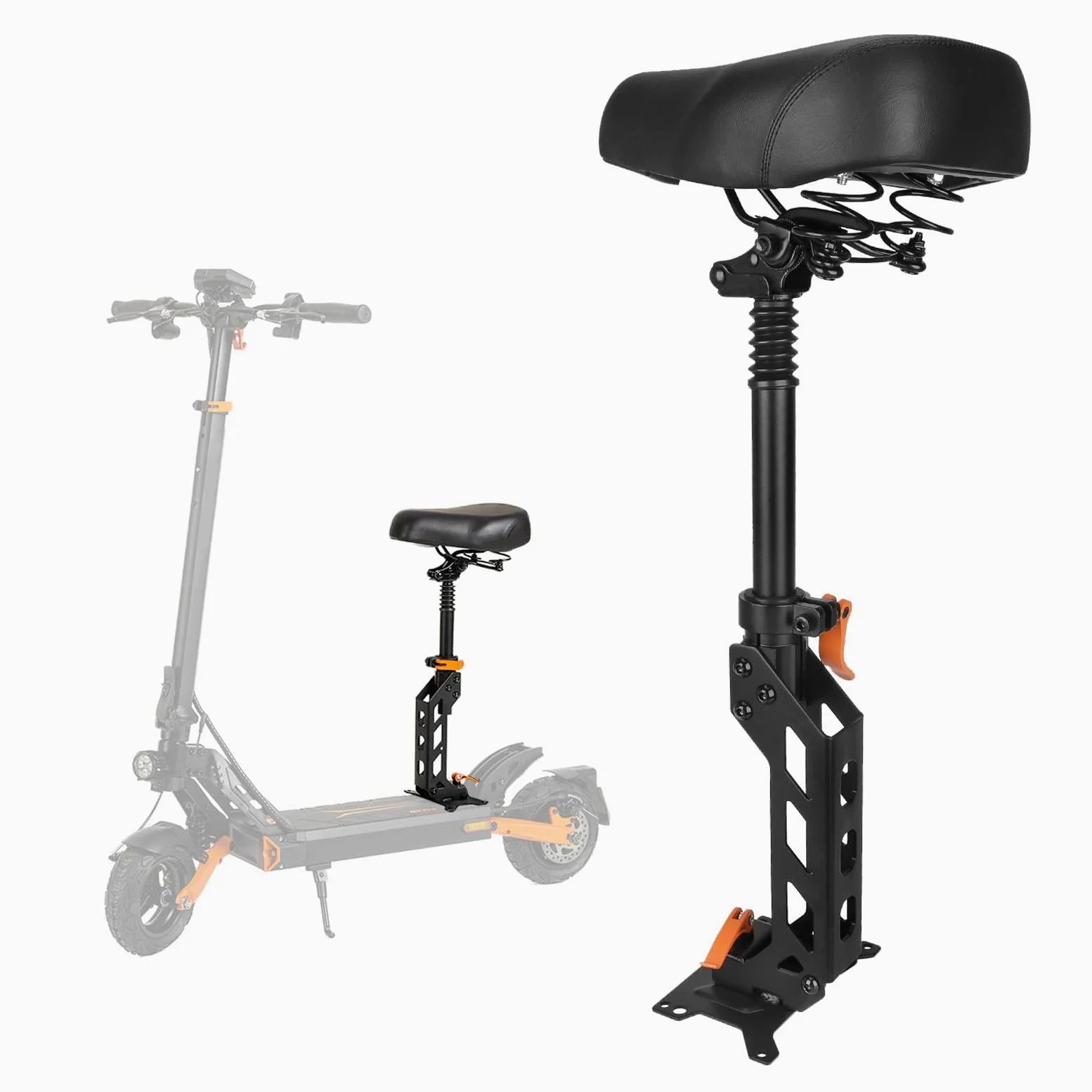 Asiento de Scooter, Asiento para KuKirin G2 Pro DB Patinete Eléctrico con Amortiguación y Diseño Desmontable Almohadón Pequeño de Motocicleta Plegable para Ciclismo de Larga Distancia