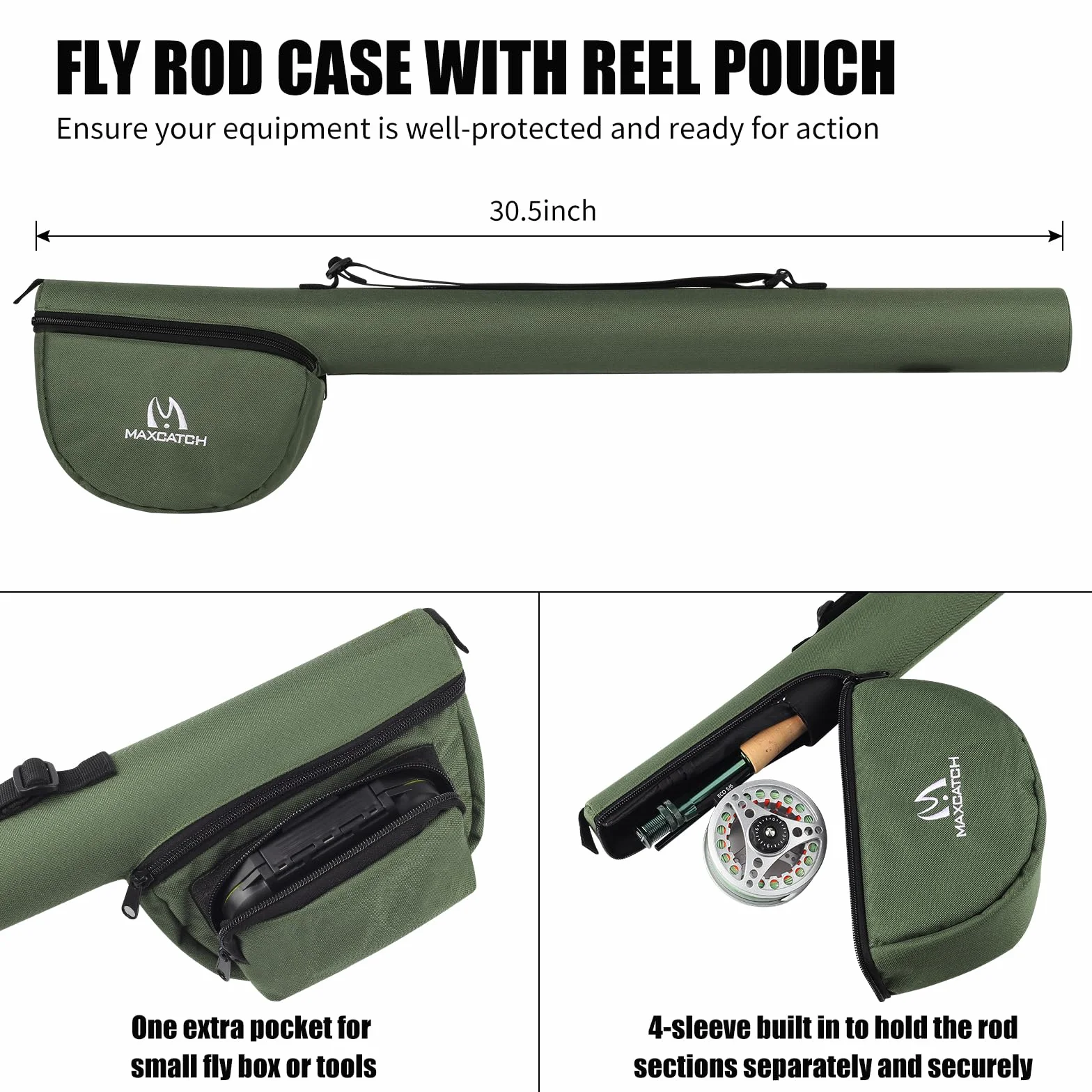 M MAXIMUMCATCH Maxcatch Extreme - Kit combinado de pesca con mosca de peso 3/5/6/8, carrete y caña para principiantes, con funda protectora de viaje (peso 6, 2,74 m, caña de 4 secciones, carrete 5/6)