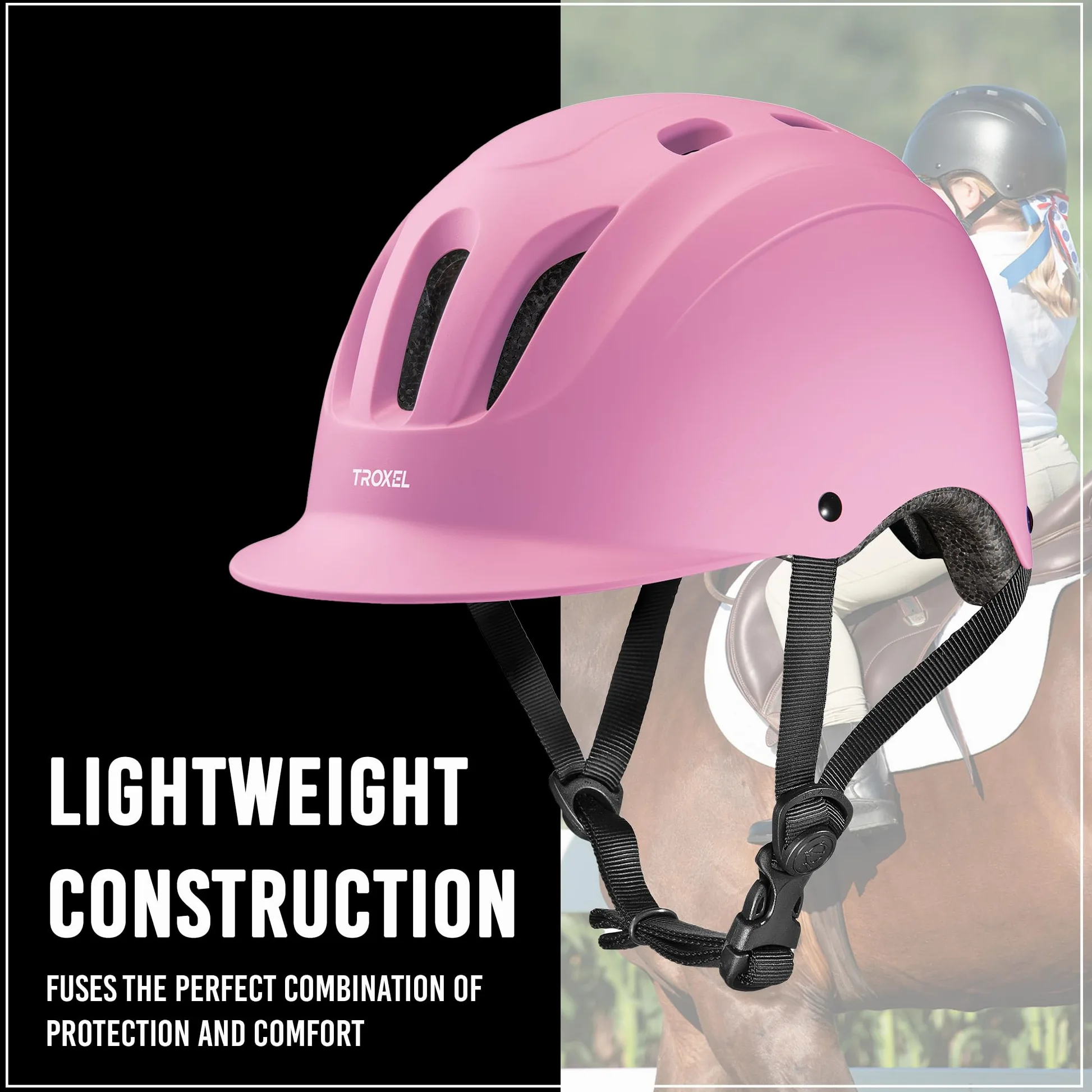 Troxel Sport 2.0 Casco de equitación, rosa, mediano