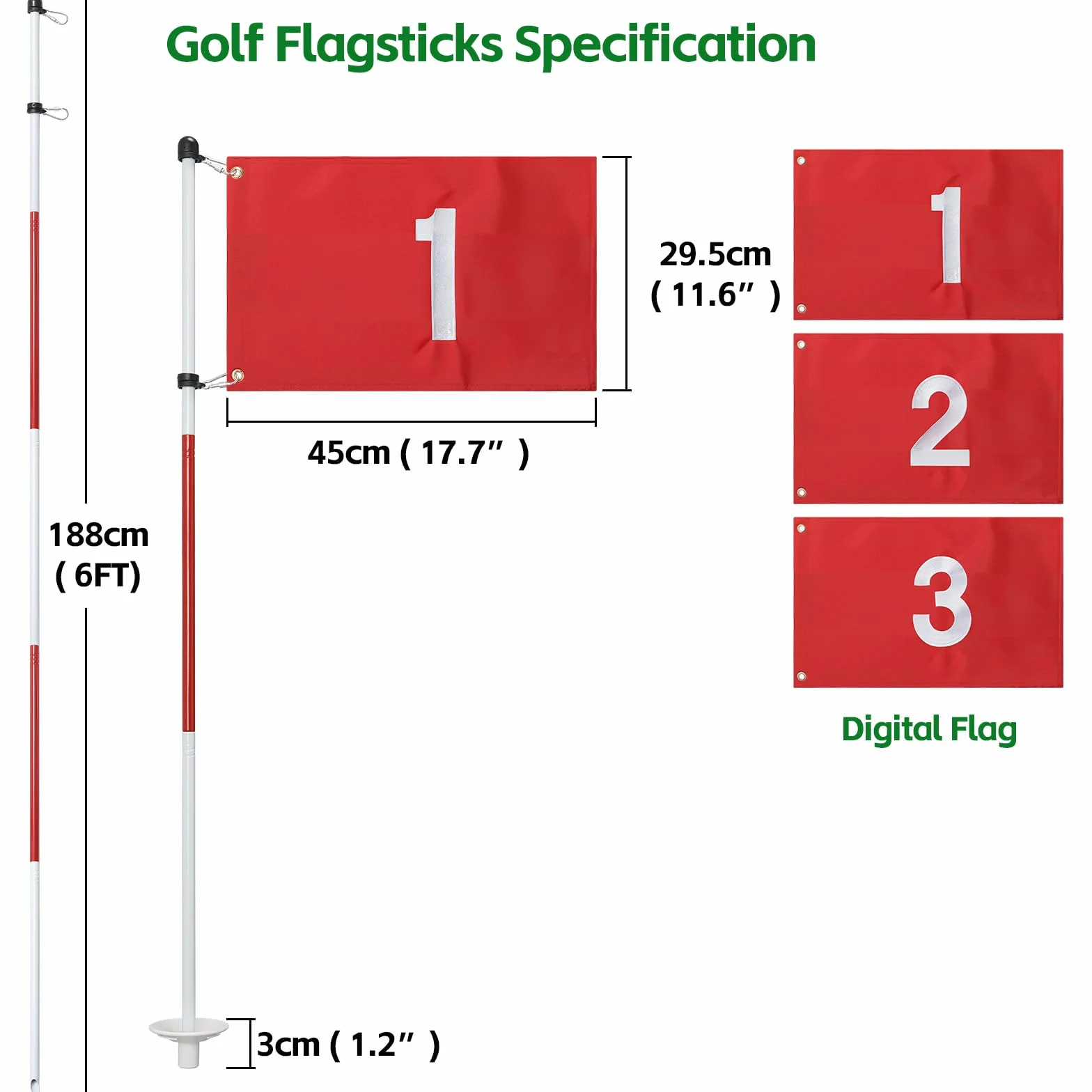Bastones de bandera de golf