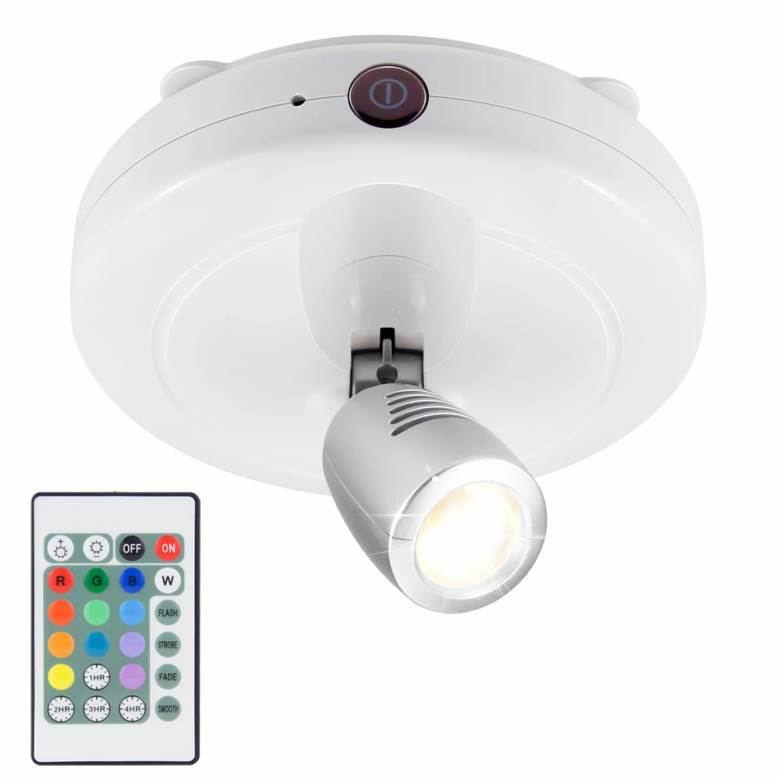 HONWELL Foco LED inalámbrico 12 colores con control remoto, luz de acento ajustable para pared