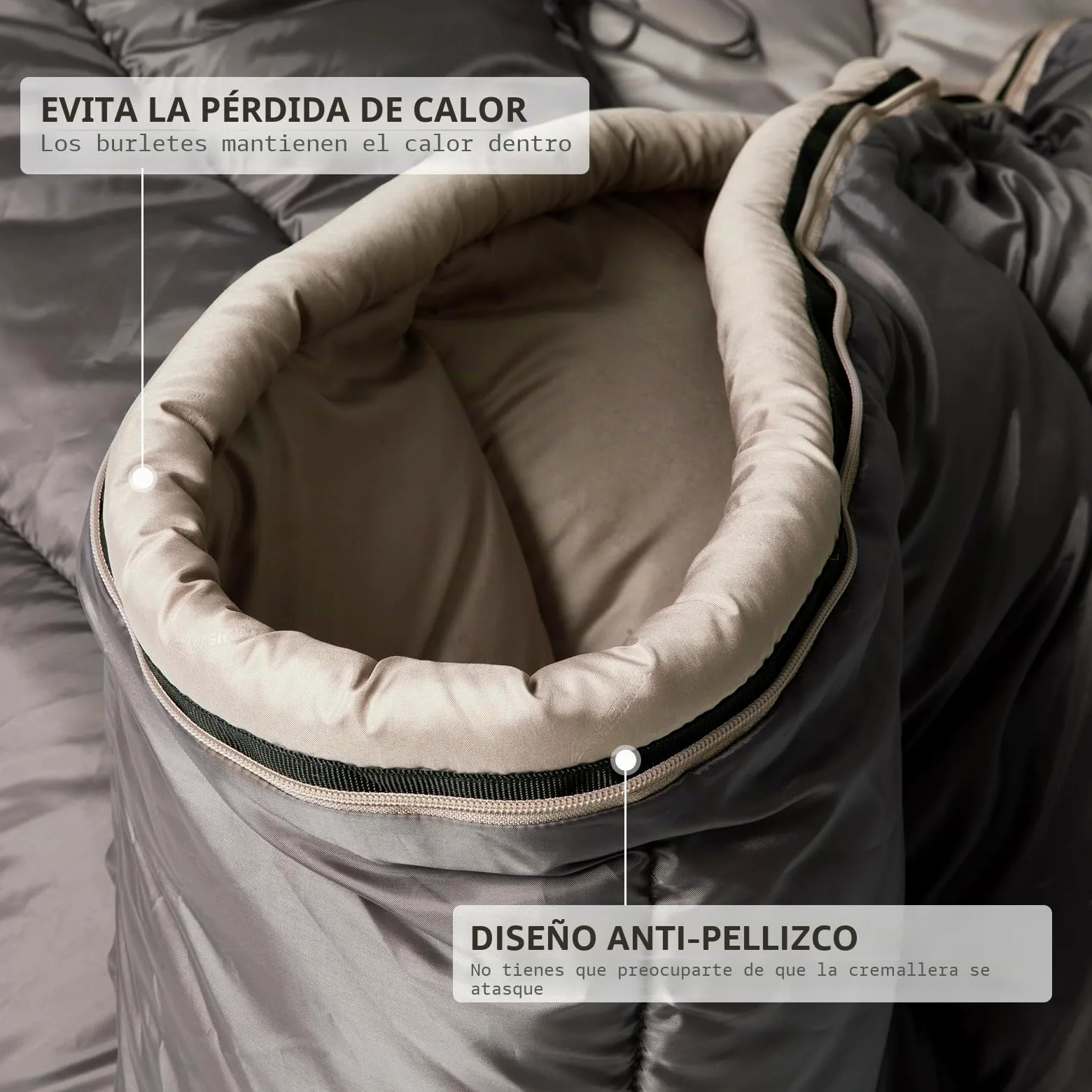 BISINNA Saco de Dormir XL para Adultos, Cuatro Estaciones Sobredimensionado Cálido Cómodo Impermeable Ligero Saco de Dormir, Camping Mochilero Senderismo Interior y Exterior | Saco de dormir XL extra grande y ancho, 3,5 kg, para camping estático y camping