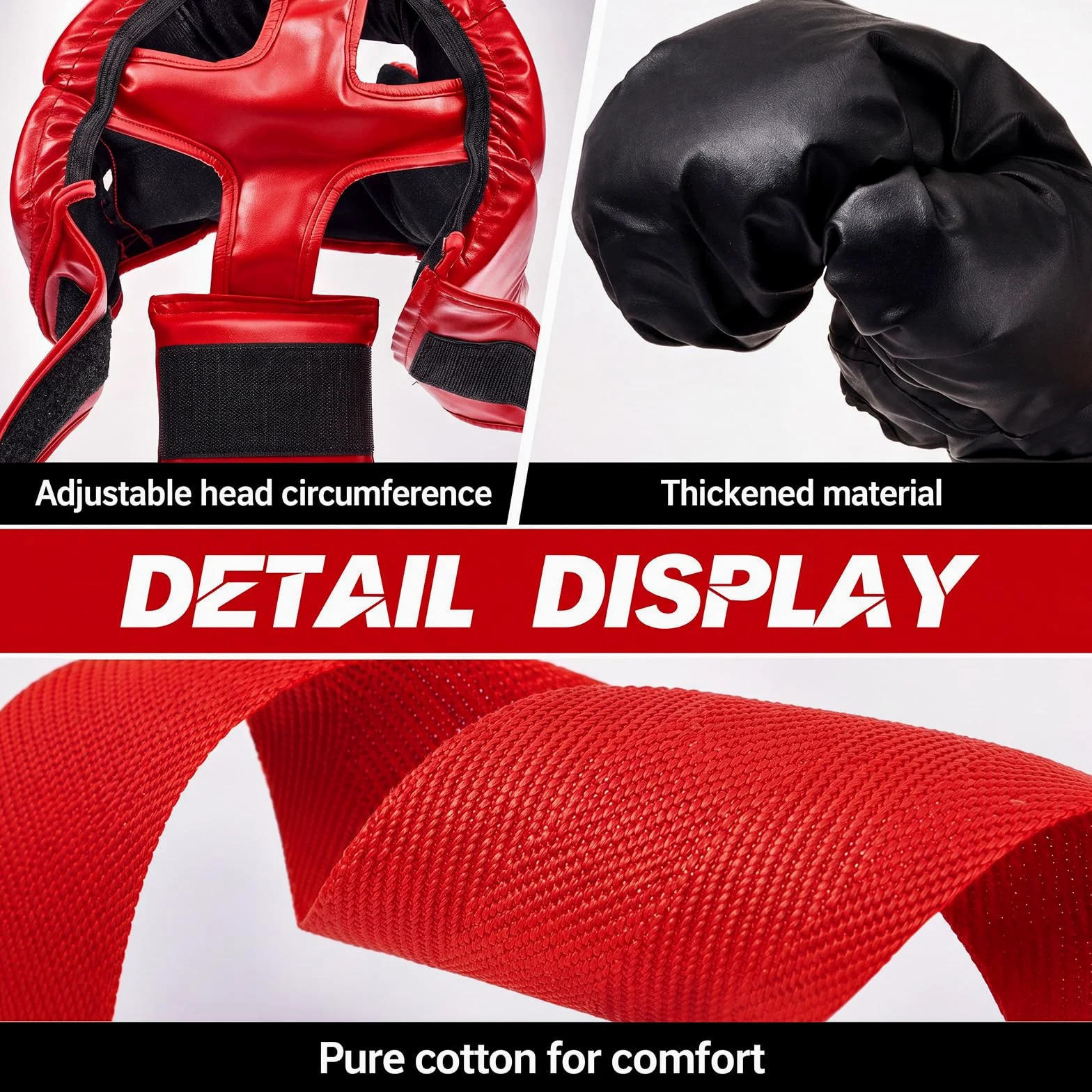 Kanayu Juego de 12 piezas de equipo de boxeo para principiantes de 6 a 18 años, incluyendo casco de boxeo y guantes, vendas de mano, protectores bucales deportivos, equipo de entrenamiento de