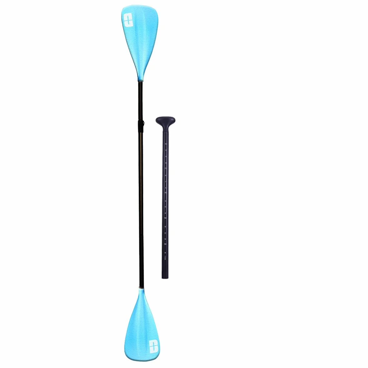 DURAERO SUP - Remo de 4 piezas para tabla de remo de remo de pie y kayak, azul, 165 cm - 240 cm