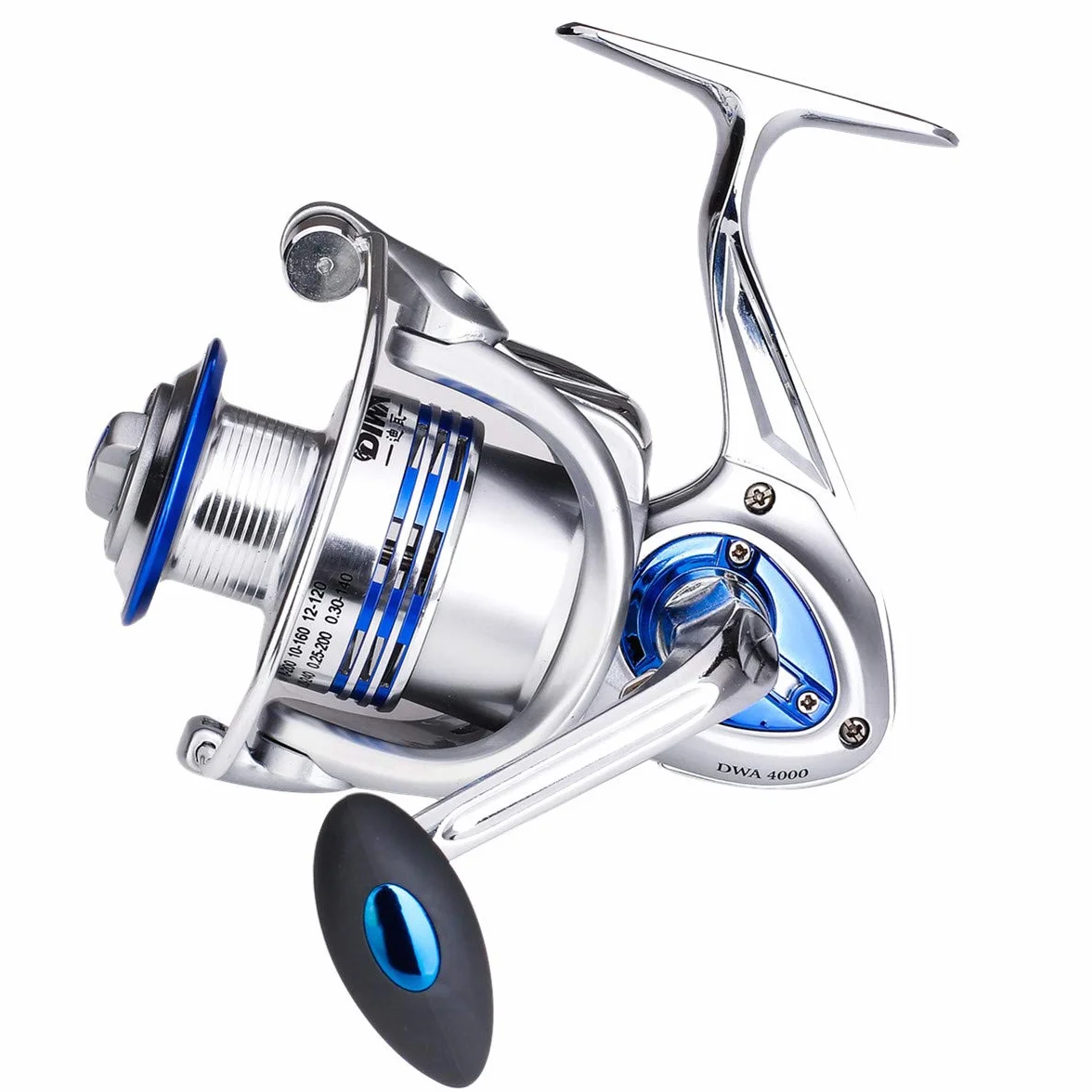 Diwa Carretes de Pesca Spinning para Agua Salada Agua Dulce 3000 4000 5000 6000 7000 Carretes Ultra Lisos Ultraligeros Equipo Potente Cuerpo de Metal Carretes de Pesca en Hielo