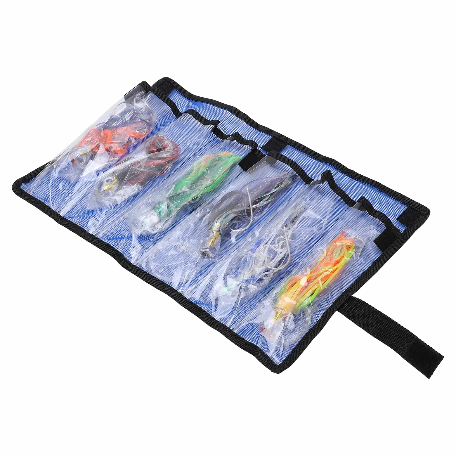 ZJchao Pesca Señuelo Atún 6 Unids/Set Cebo Artificial Faldas de Calamar Acrílico Trolling Agua Salada Señuelo de Pesca para Peces Grandes, Gancho de Acero de Alto Carbono para un Rendimiento Mejorado