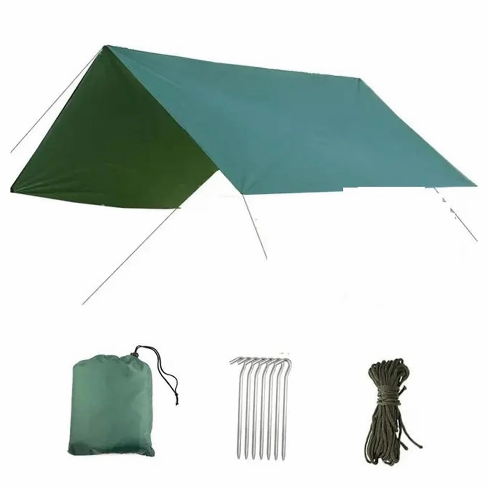 Tarp De Camping Lona impermeable for tienda de campaña, tapete for picnic de 3 x 3 metros, toldo lateral for automóvil for exteriores con bolsa de transporte, toldo for lluvia, hamaca, toldo for sombr