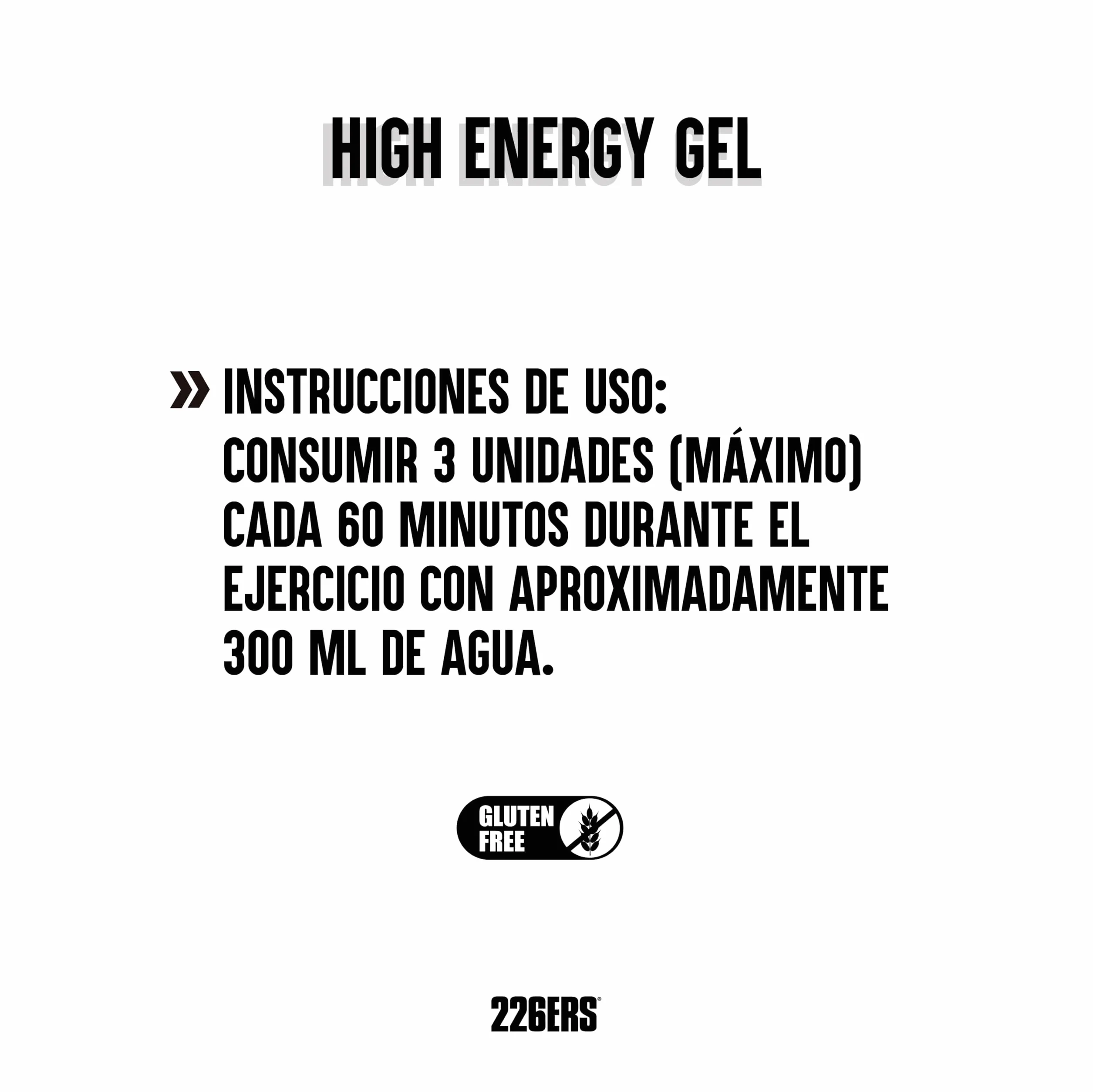 226ERS High Energy XS Gel Energético Ciclodextrina Carbohidratos Sabor Limón 8 x 45 g Vegano